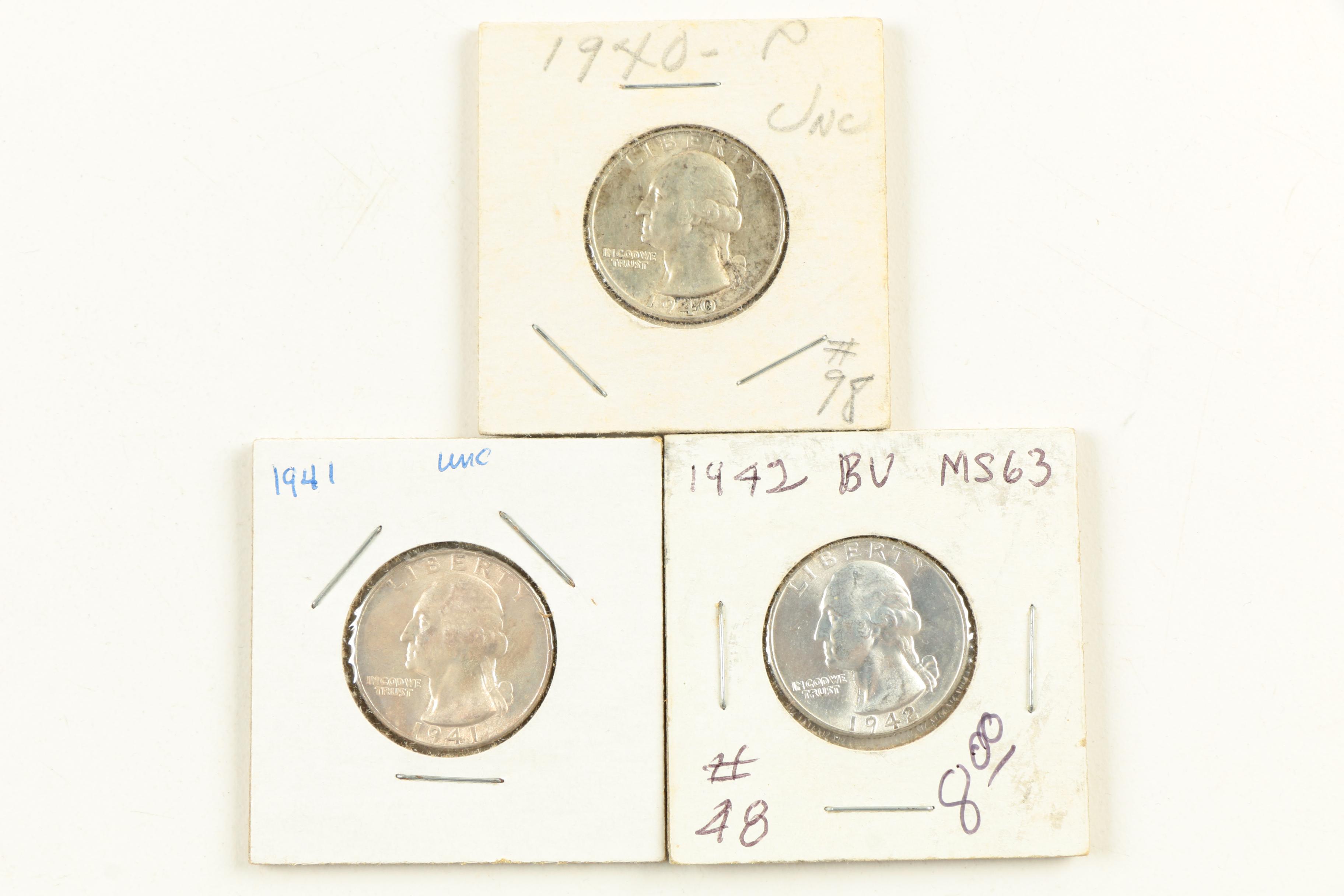 Silver Washington Quarters