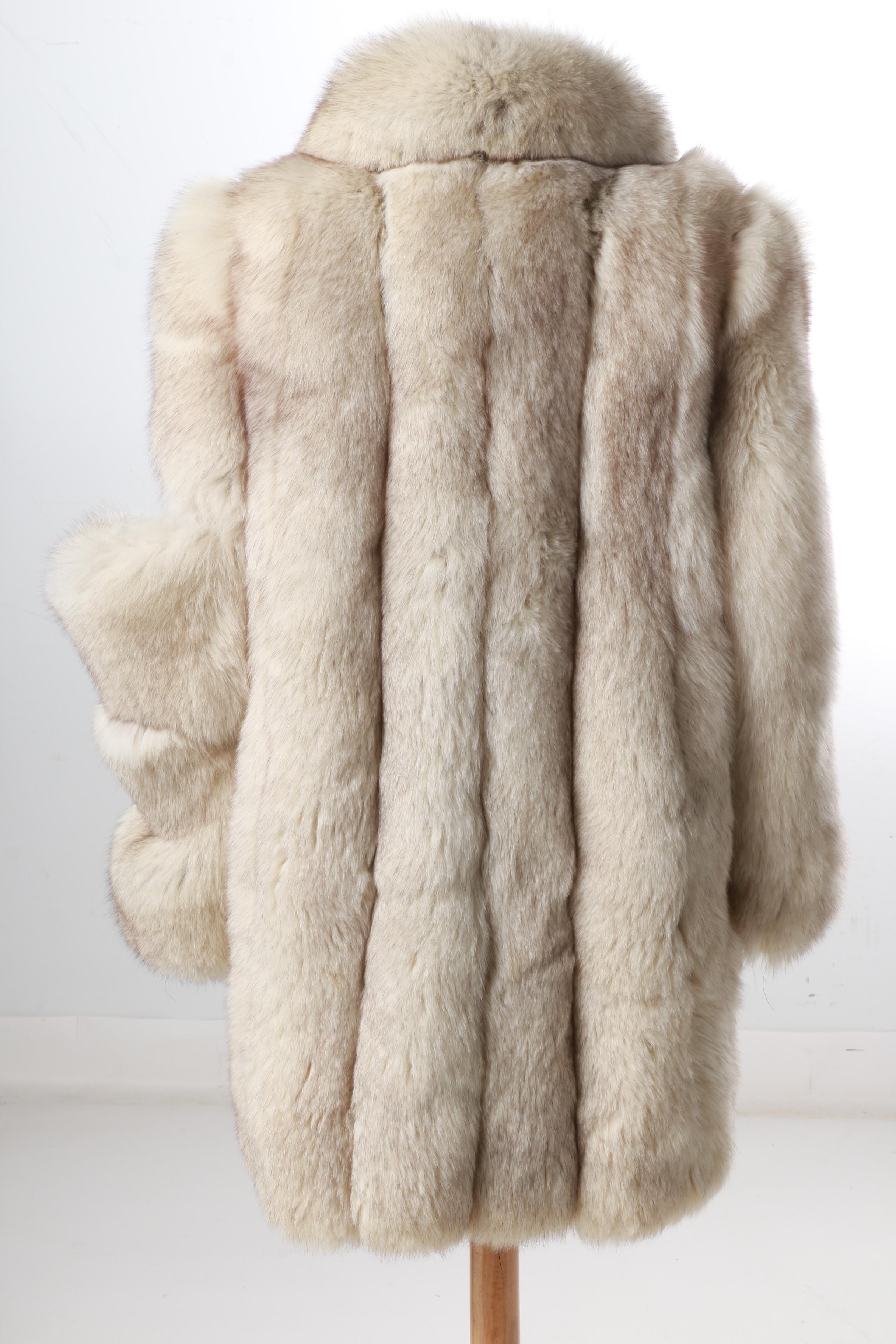 Blue Fox Fur Stroller Jacket