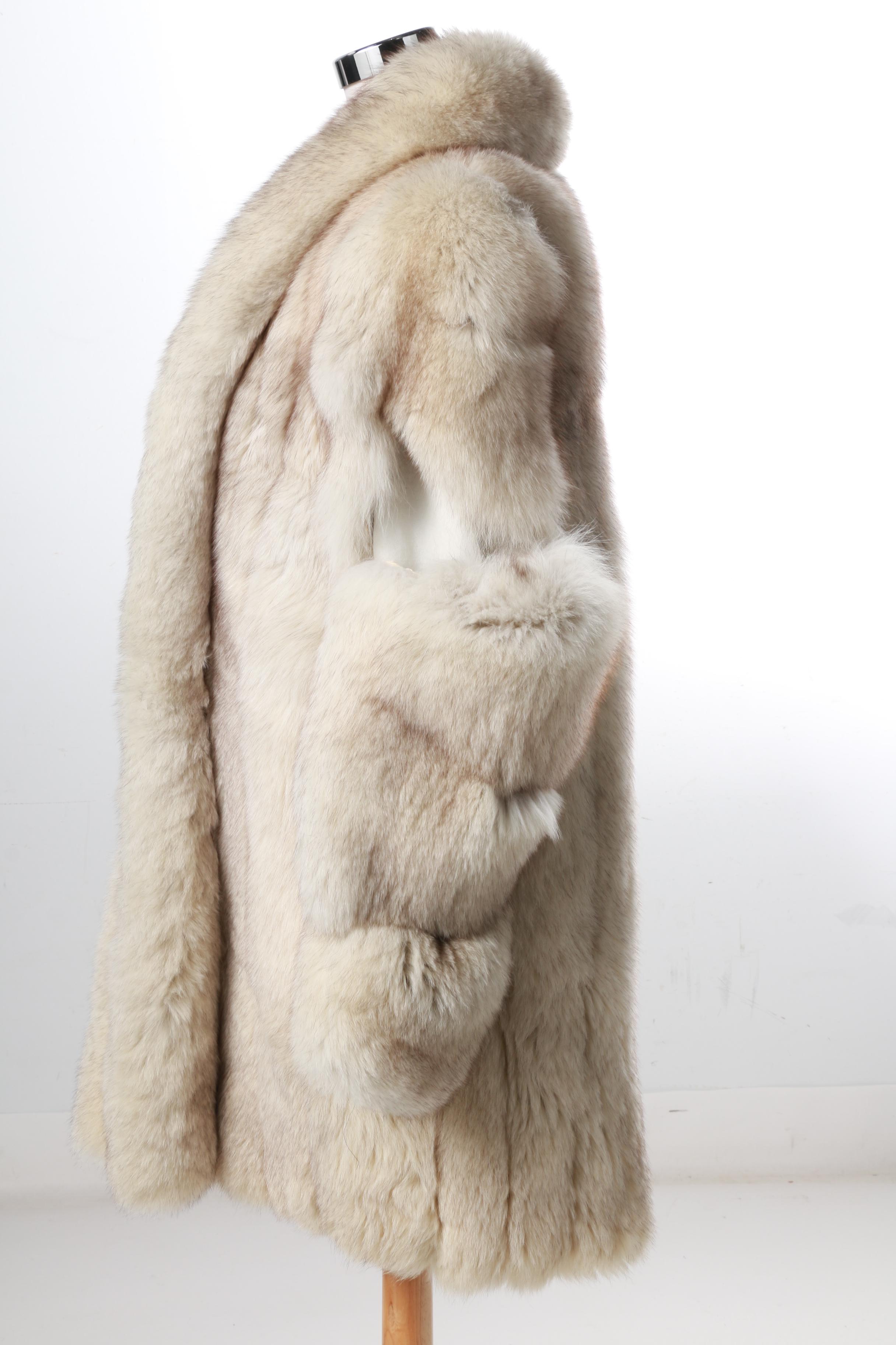 Blue Fox Fur Stroller Jacket