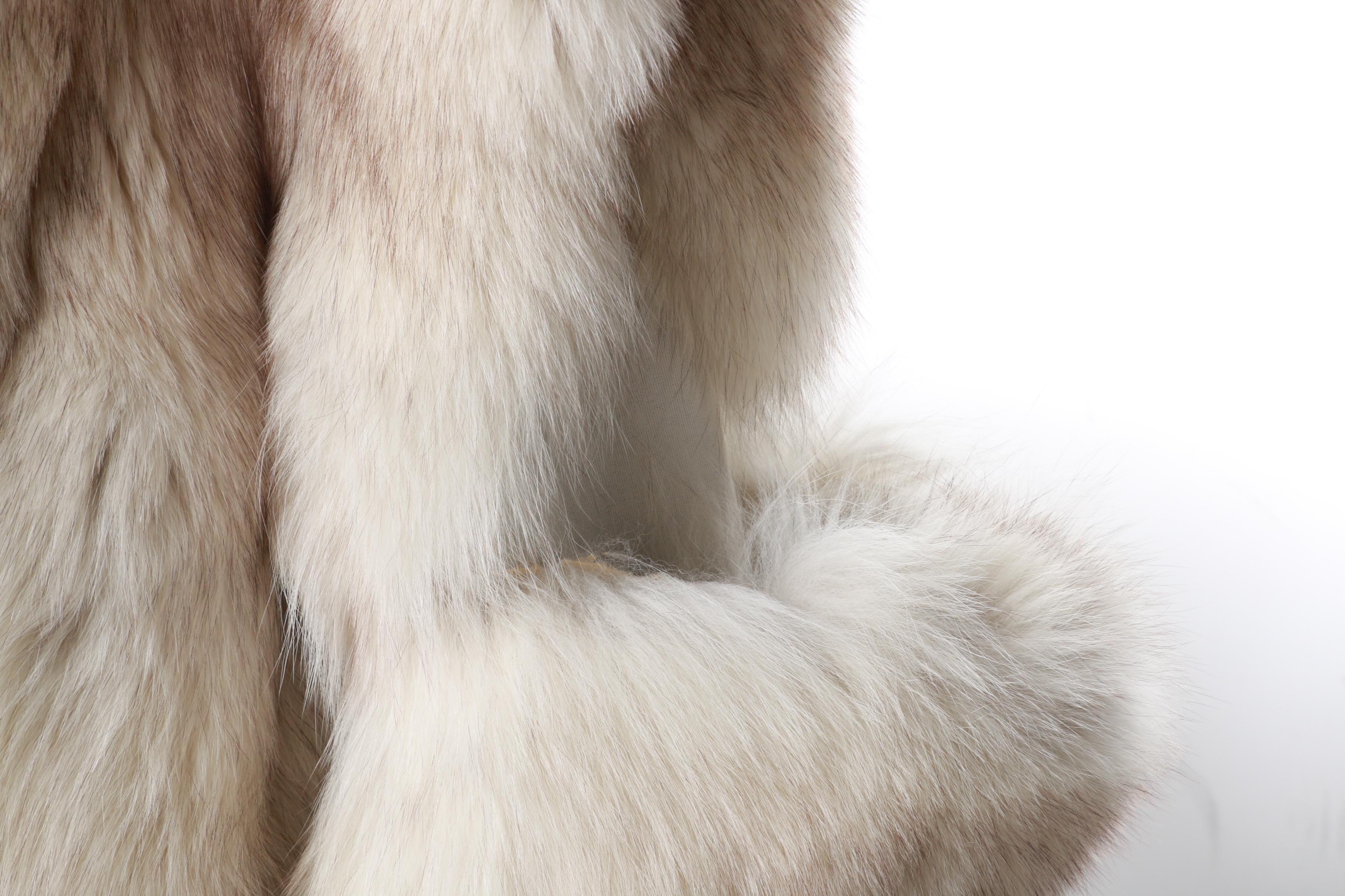 Blue Fox Fur Stroller Jacket