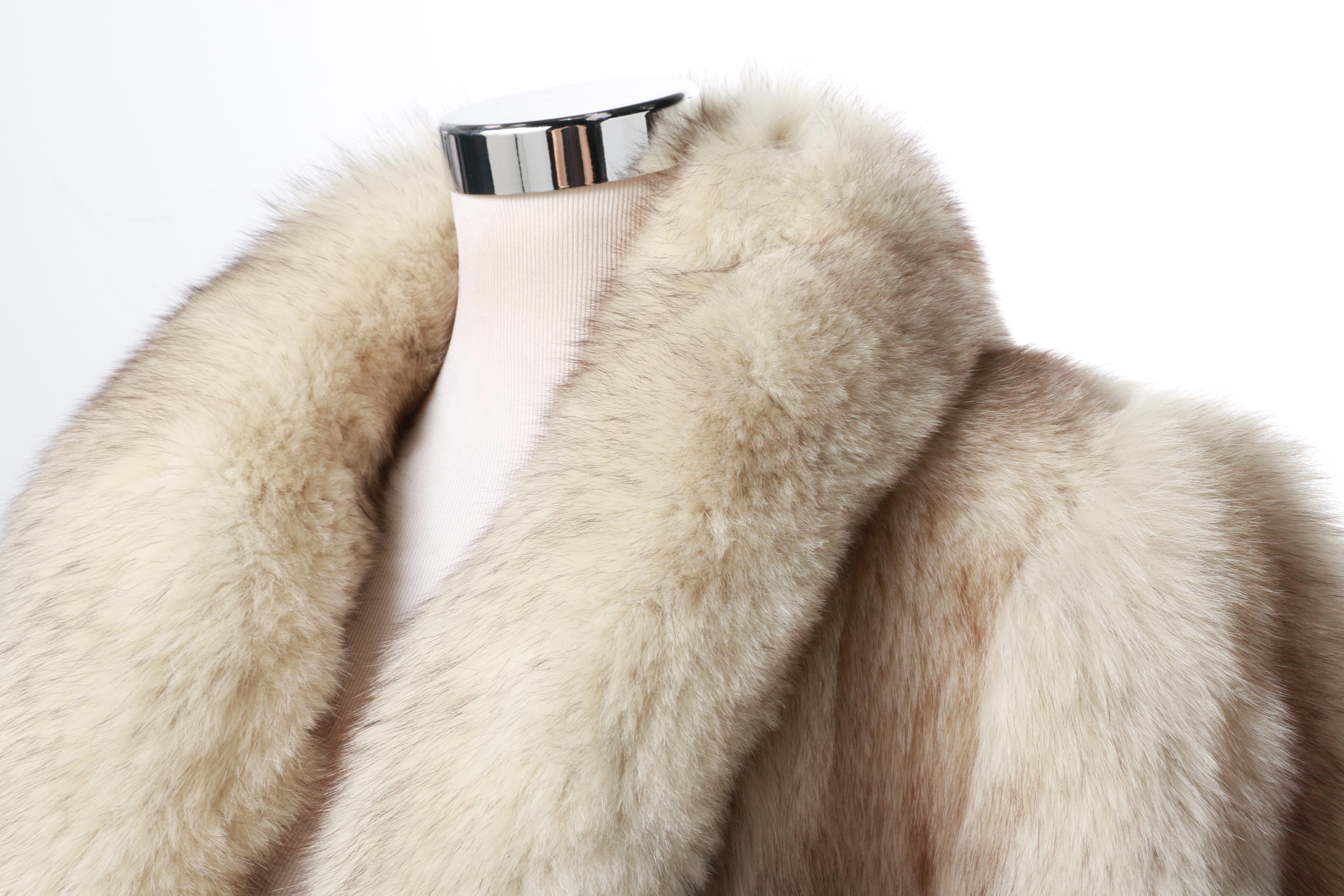 Blue Fox Fur Stroller Jacket