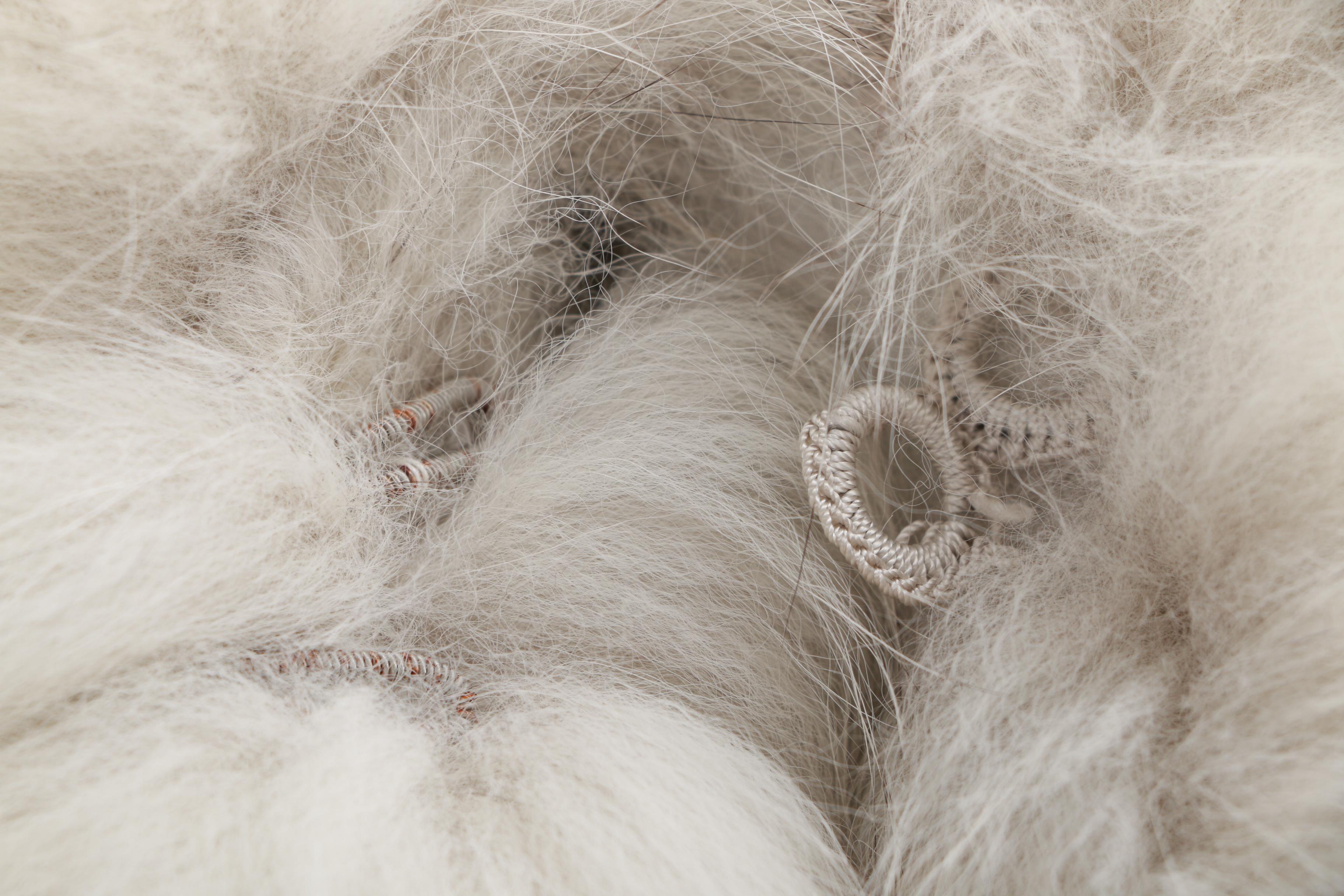 Blue Fox Fur Stroller Jacket