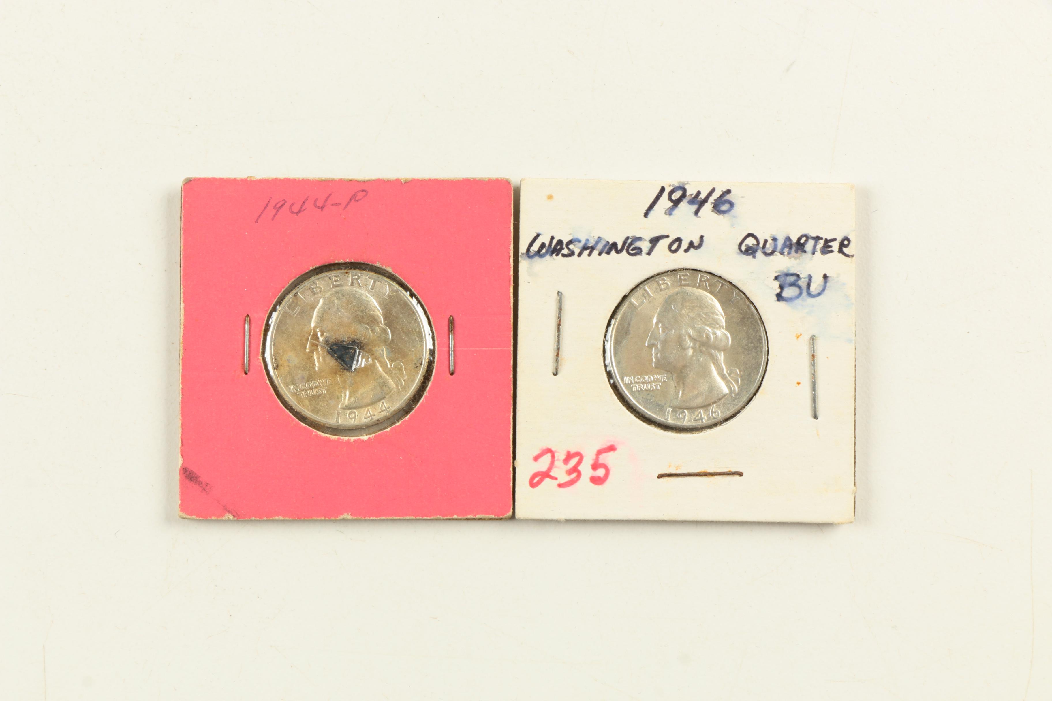 Ten Washington Silver Quarters