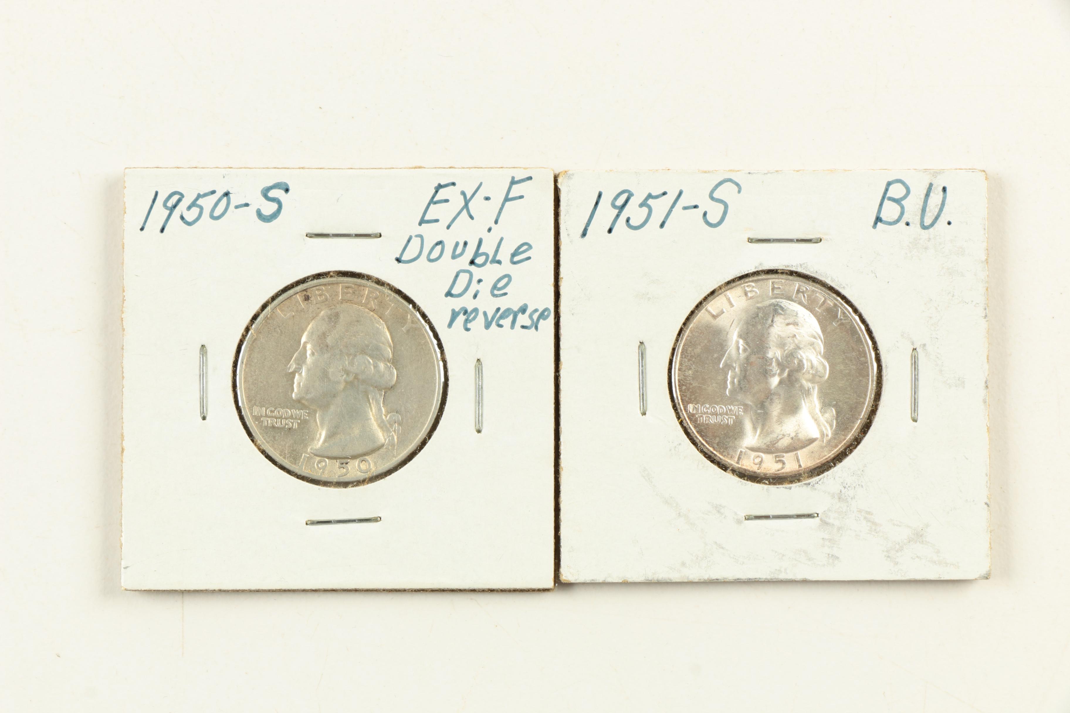 Ten Washington Silver Quarters
