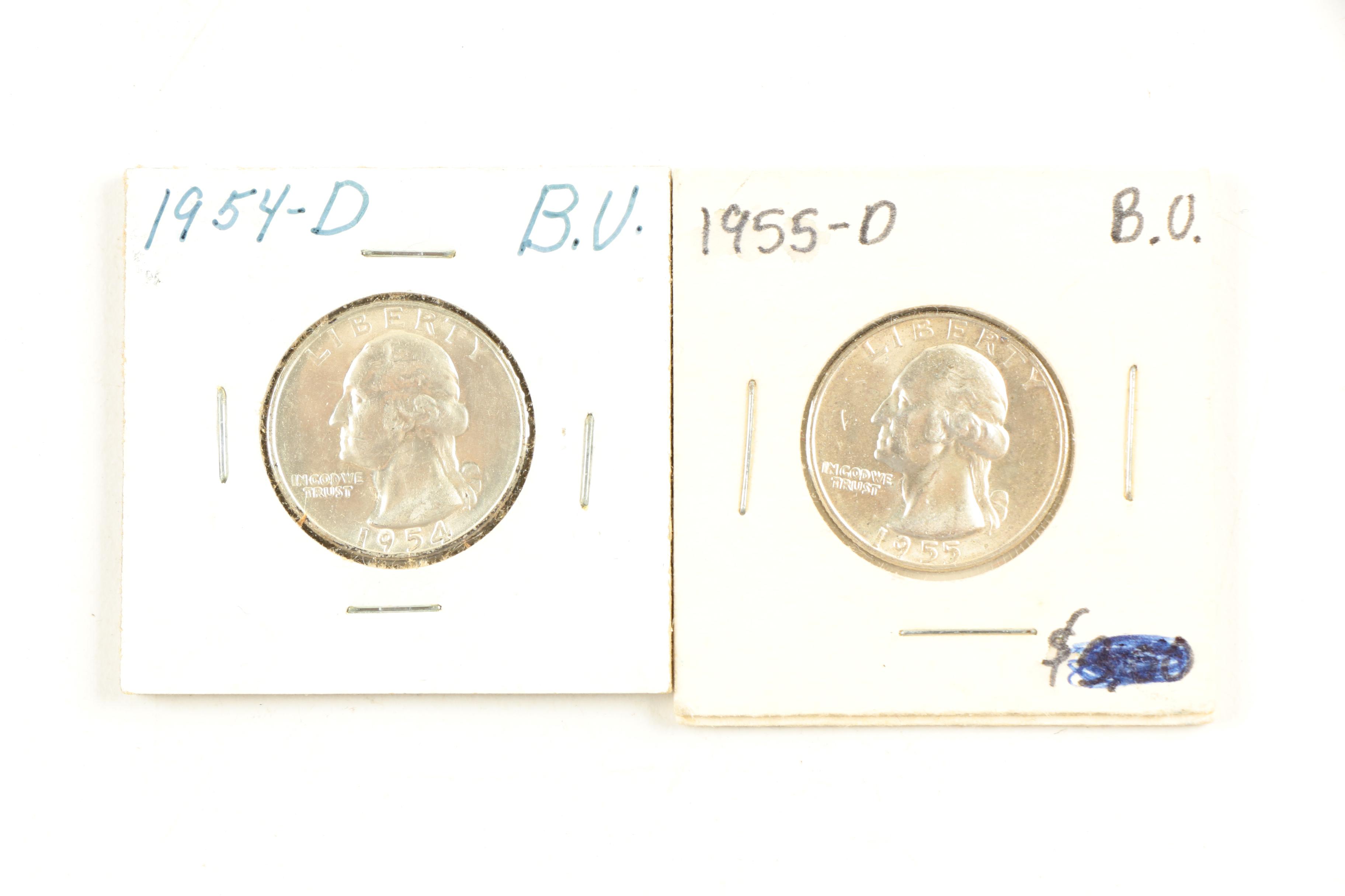 Ten Washington Silver Quarters