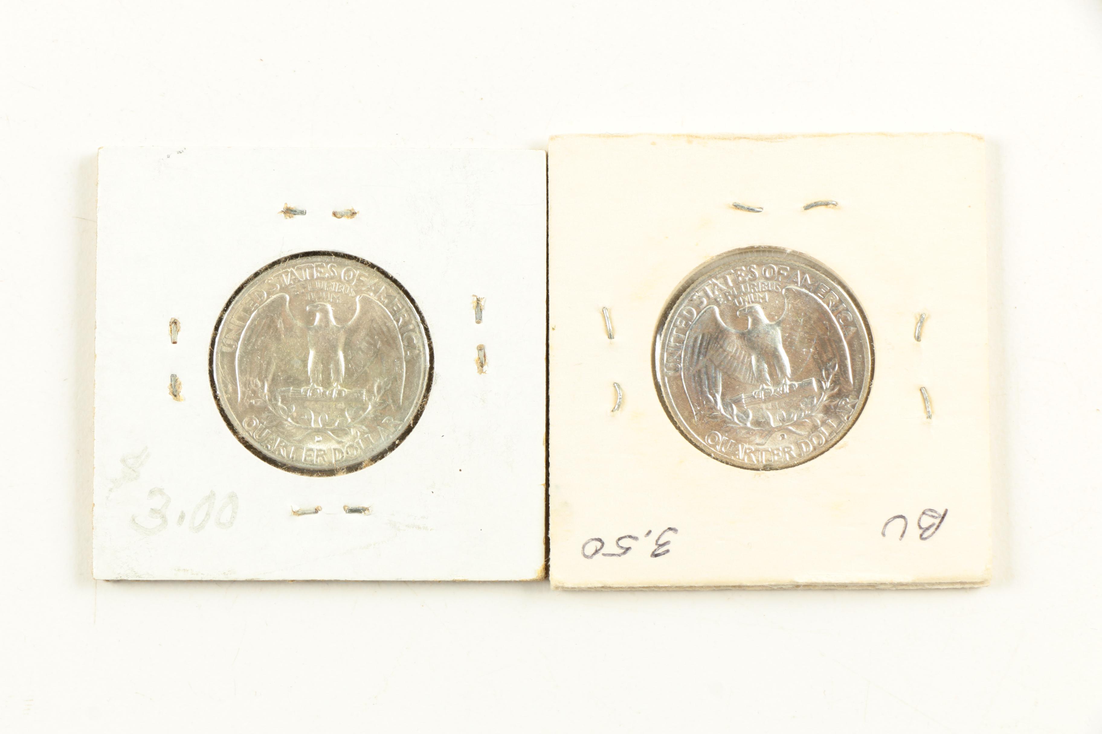 Ten Washington Silver Quarters