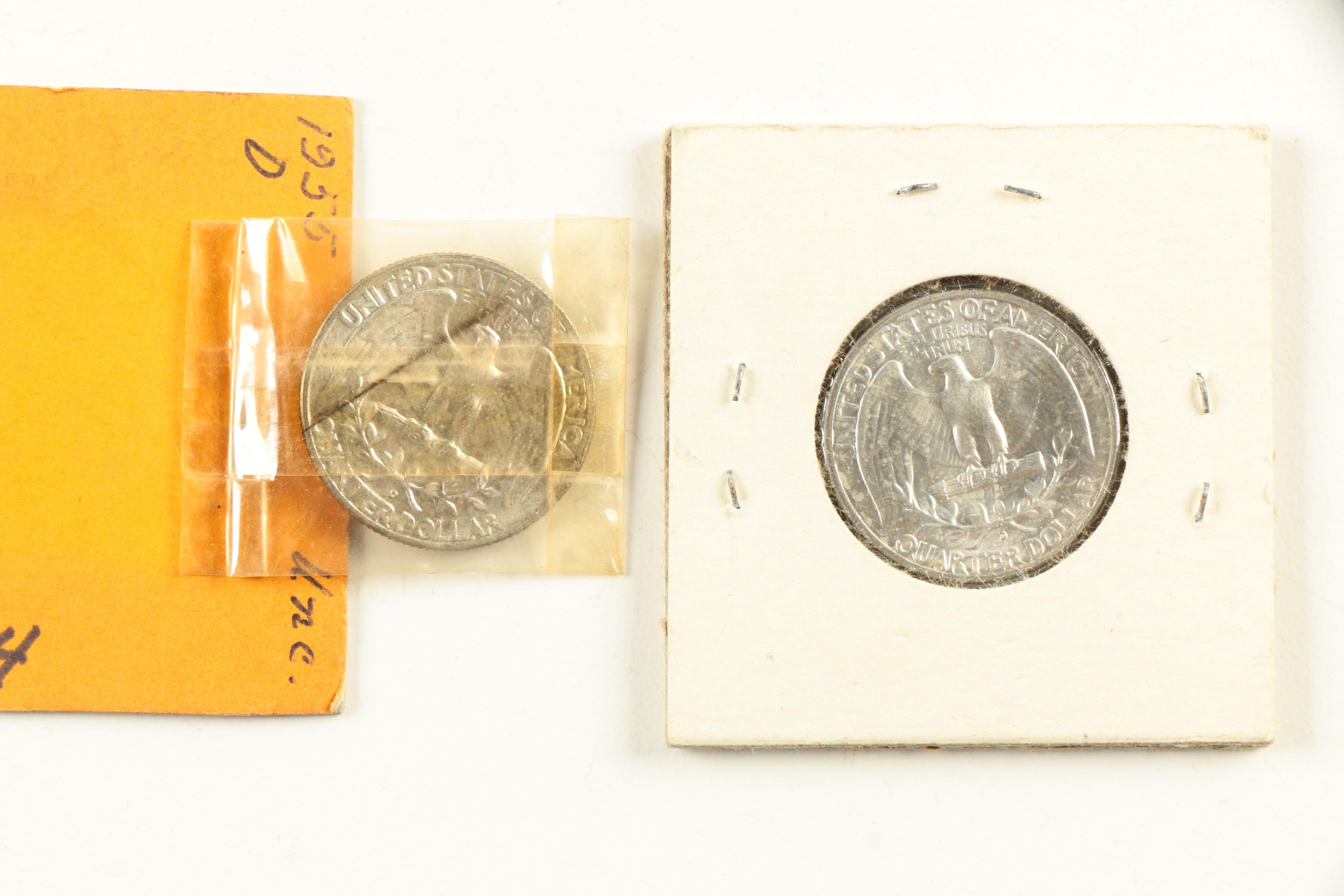 Ten Washington Silver Quarters