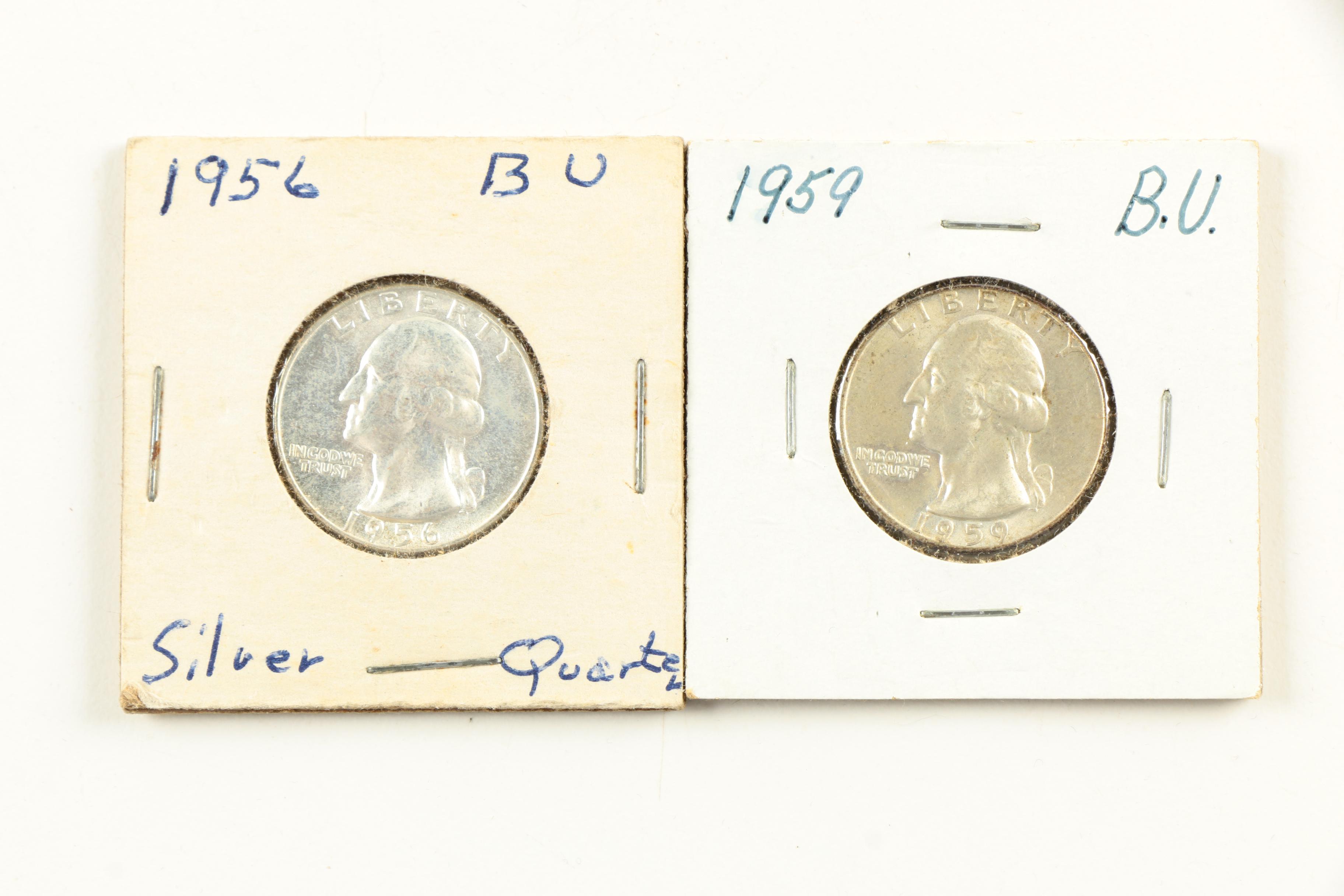 Ten Washington Silver Quarters