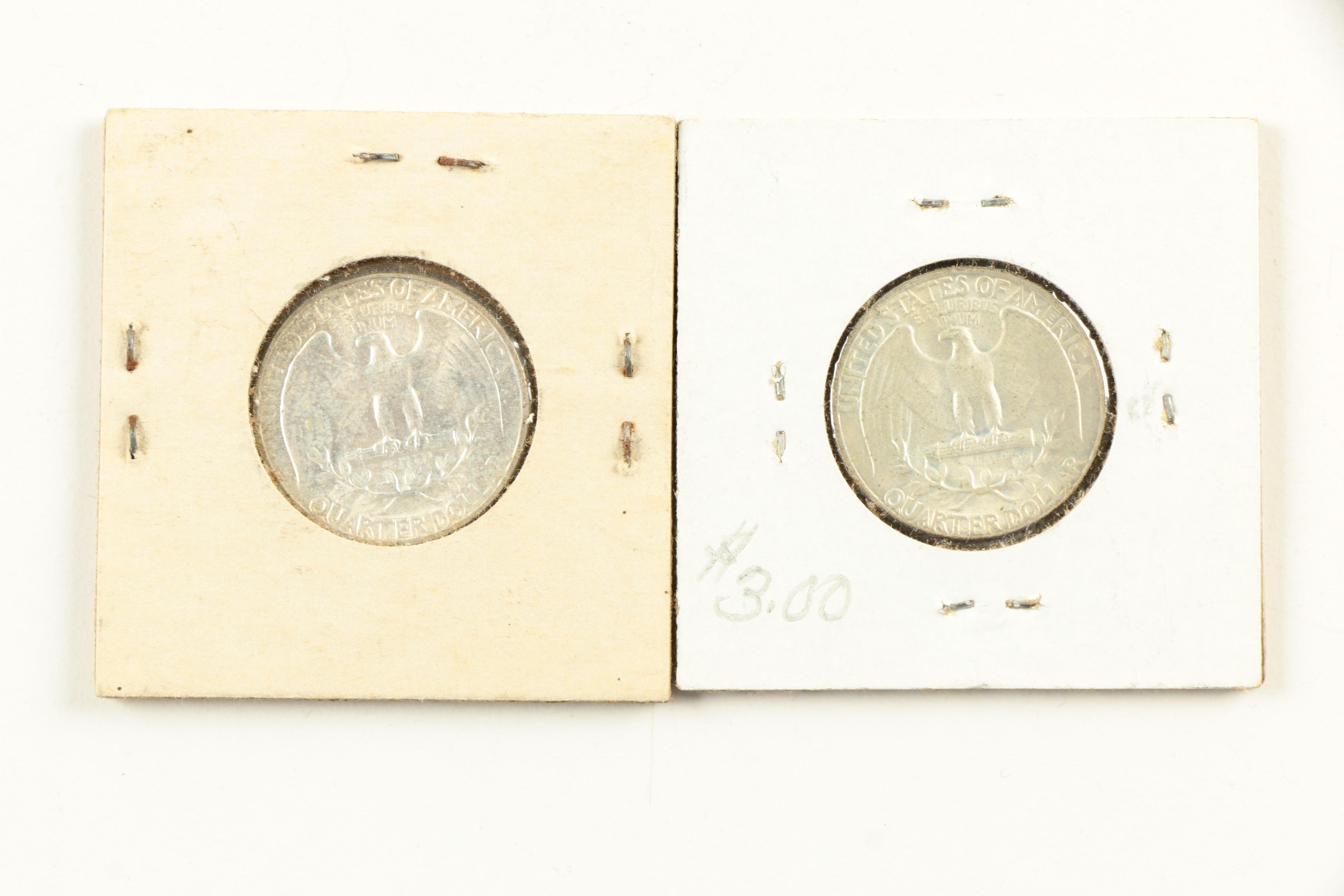 Ten Washington Silver Quarters