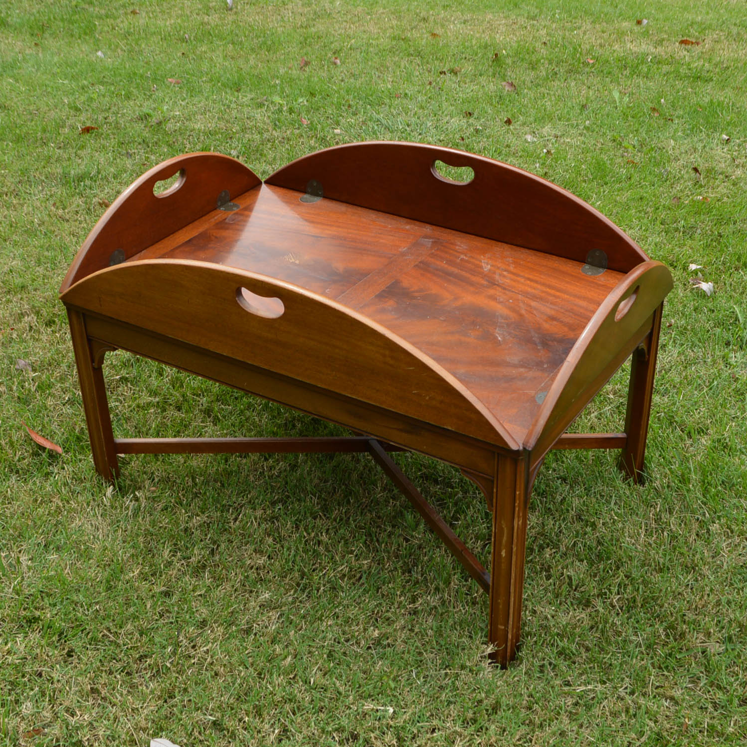 Mahogany Butler Tray Coffee Table by Henredon