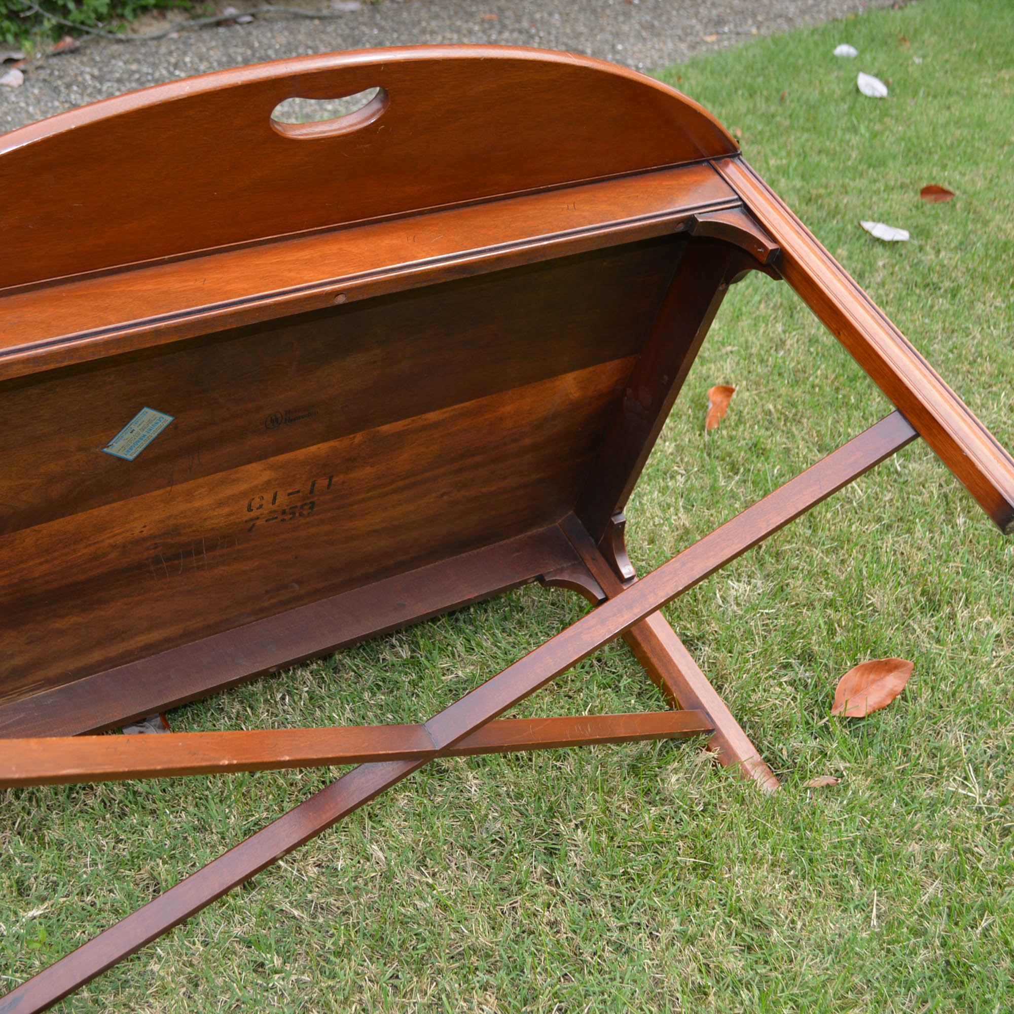 Mahogany Butler Tray Coffee Table by Henredon