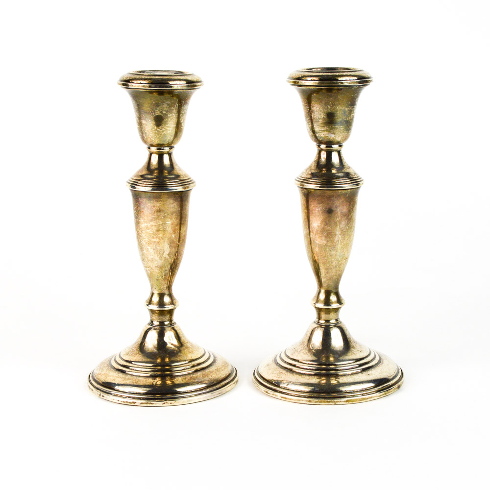 Empire Weighted Sterling Candlesticks