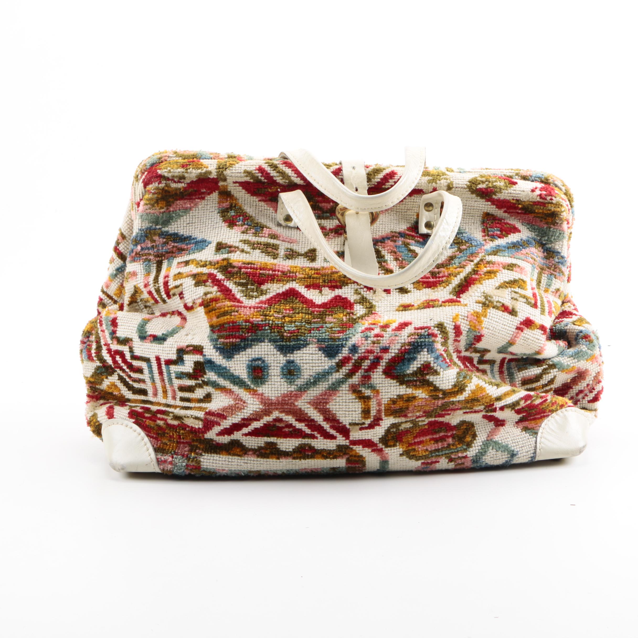 1960s Vintage Lee Stemer Carpet Bag
