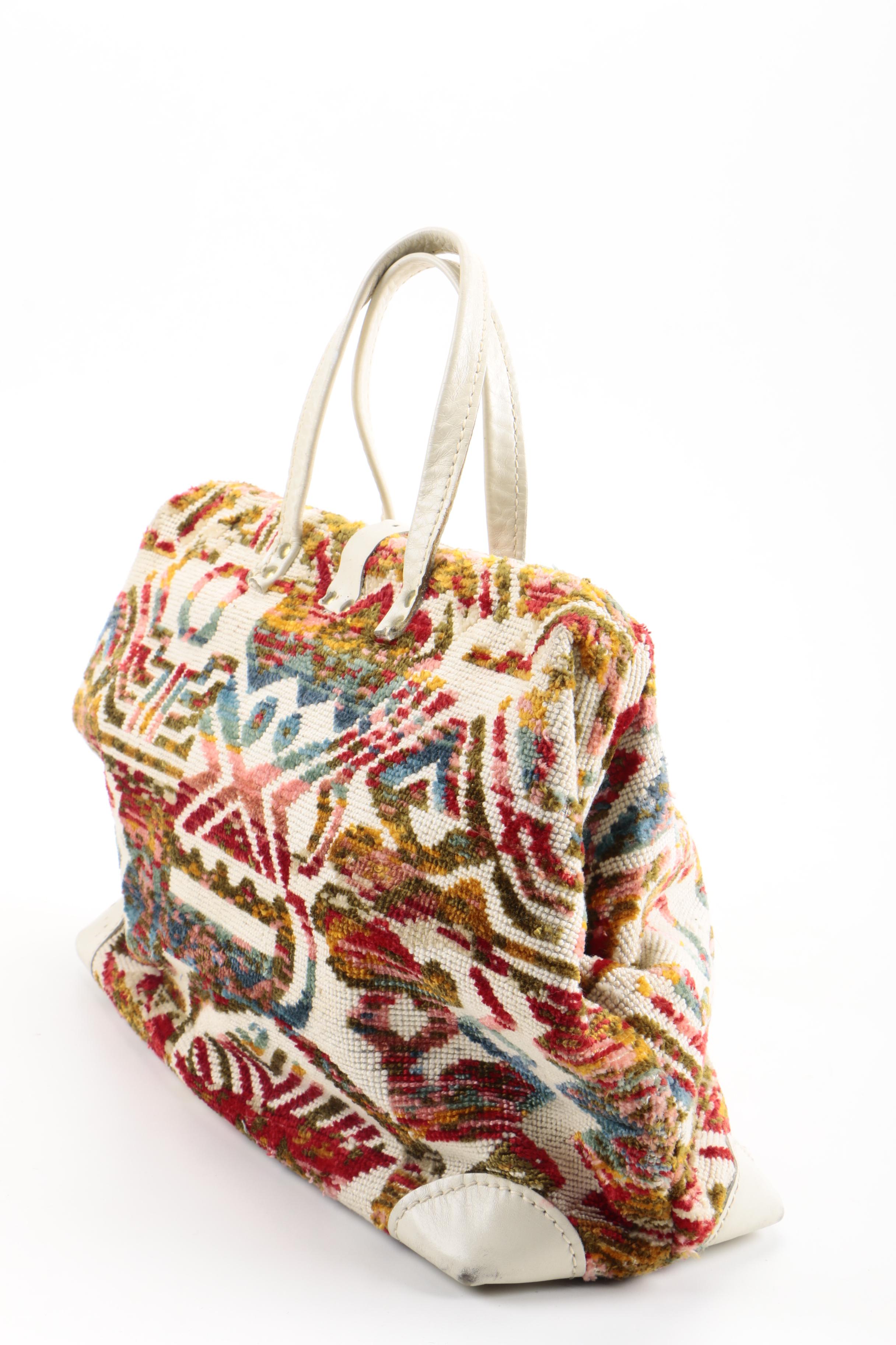 1960s Vintage Lee Stemer Carpet Bag