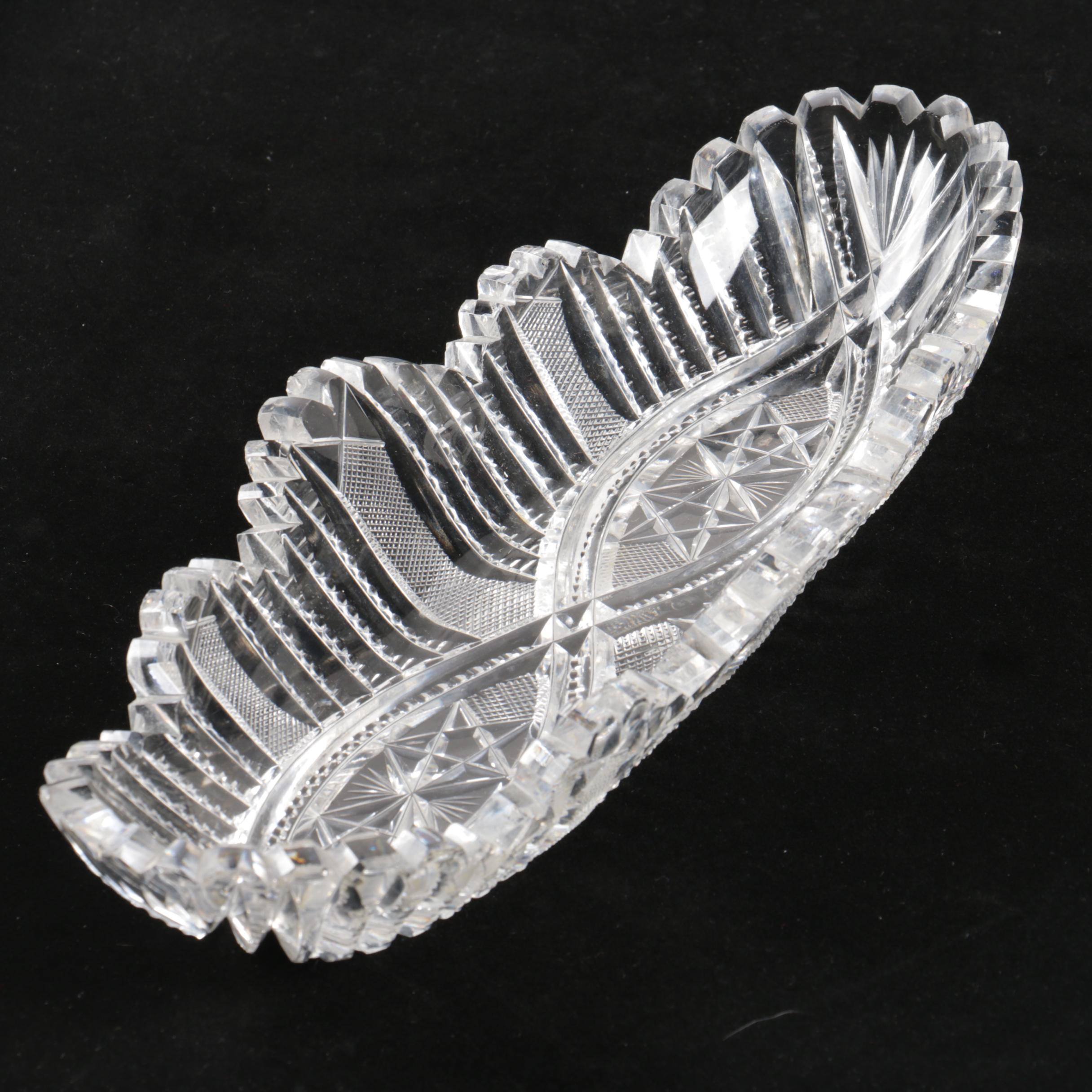 Cut Glass Relish Tray