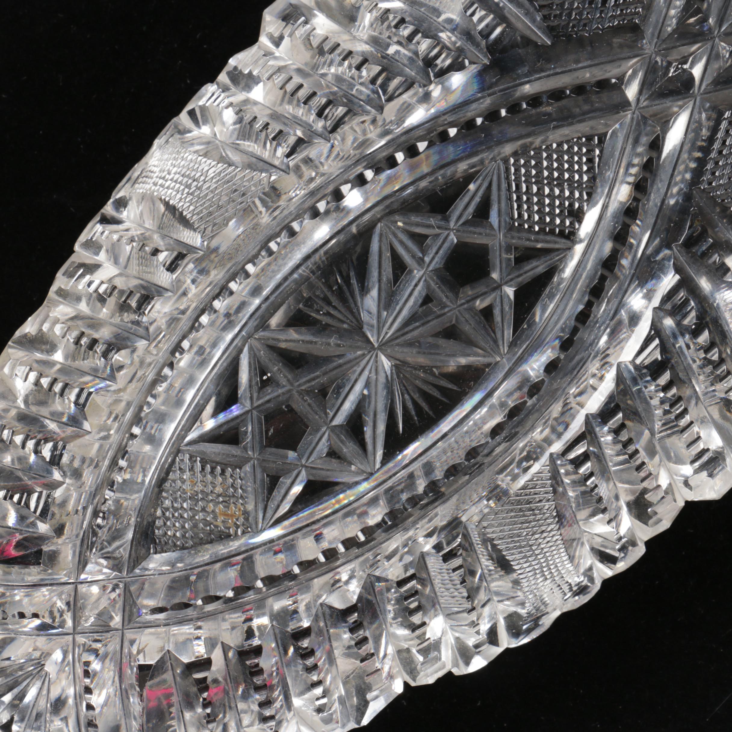 Cut Glass Relish Tray