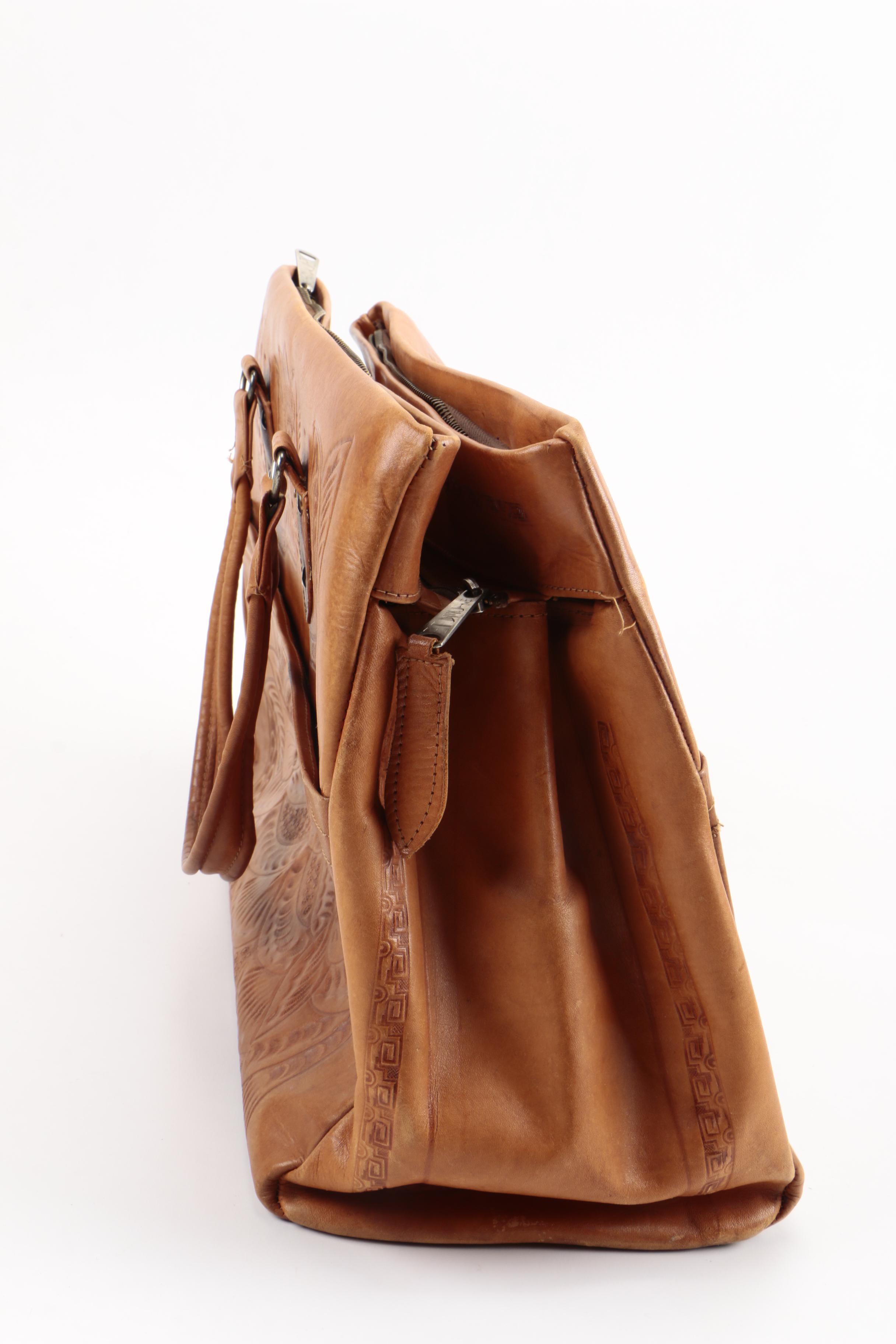 Vintage Flores' Bags Tooled Leather Handbags