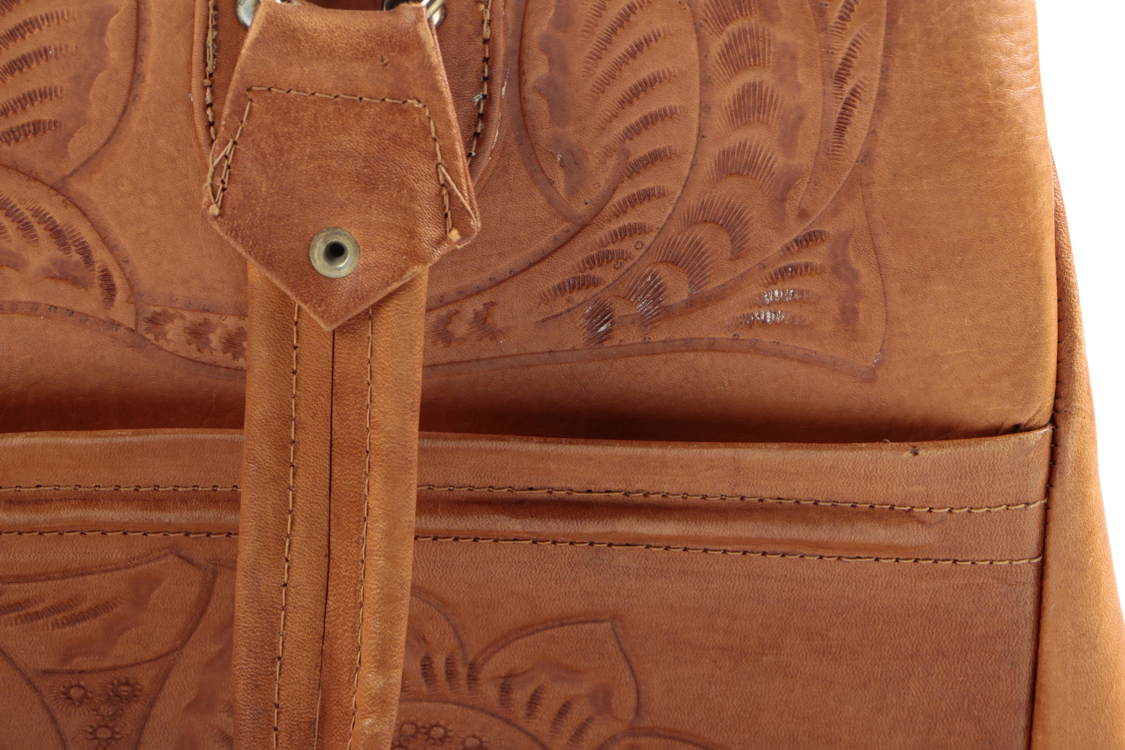 Vintage Flores' Bags Tooled Leather Handbags