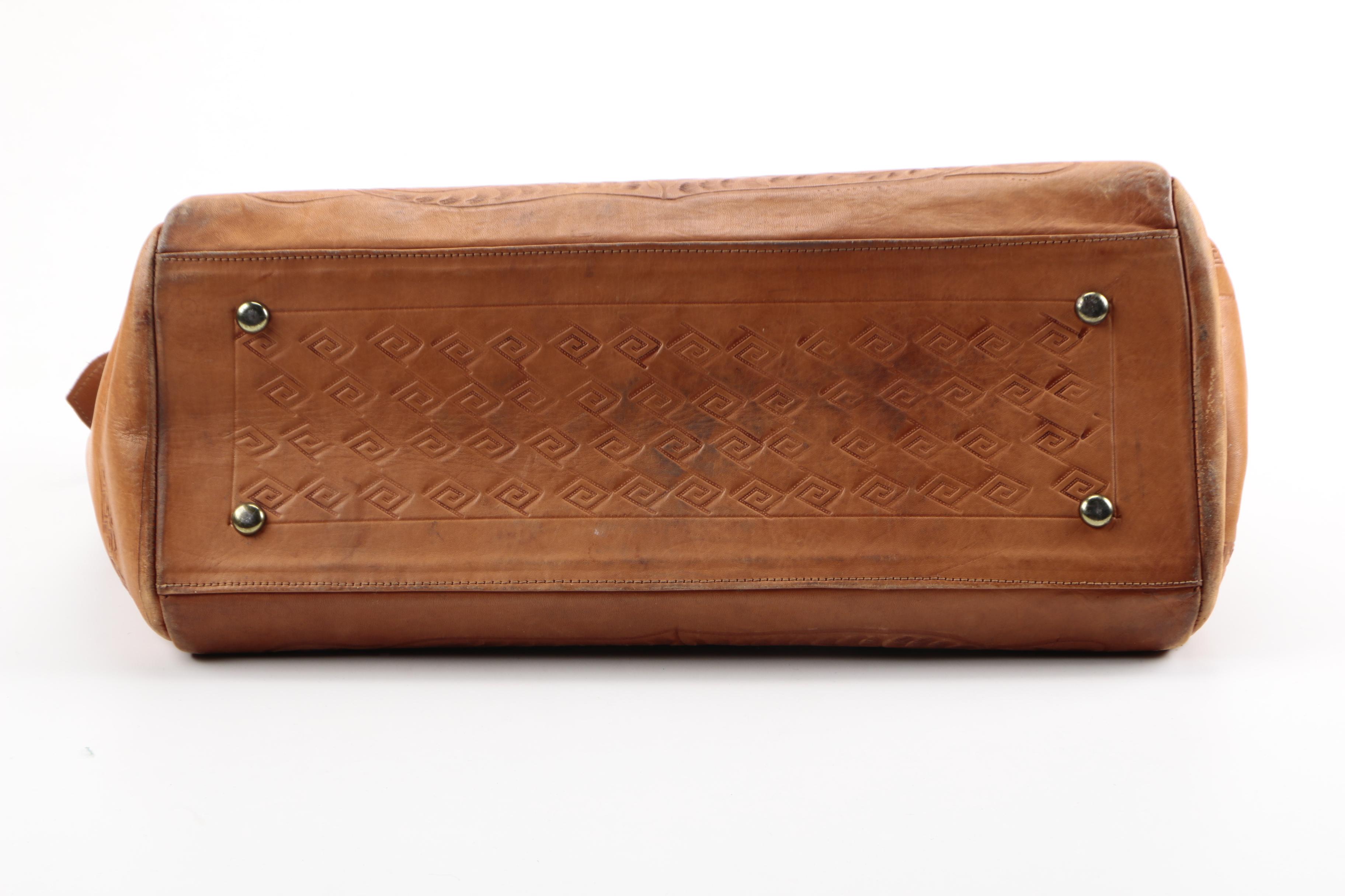 Vintage Flores' Bags Tooled Leather Handbags