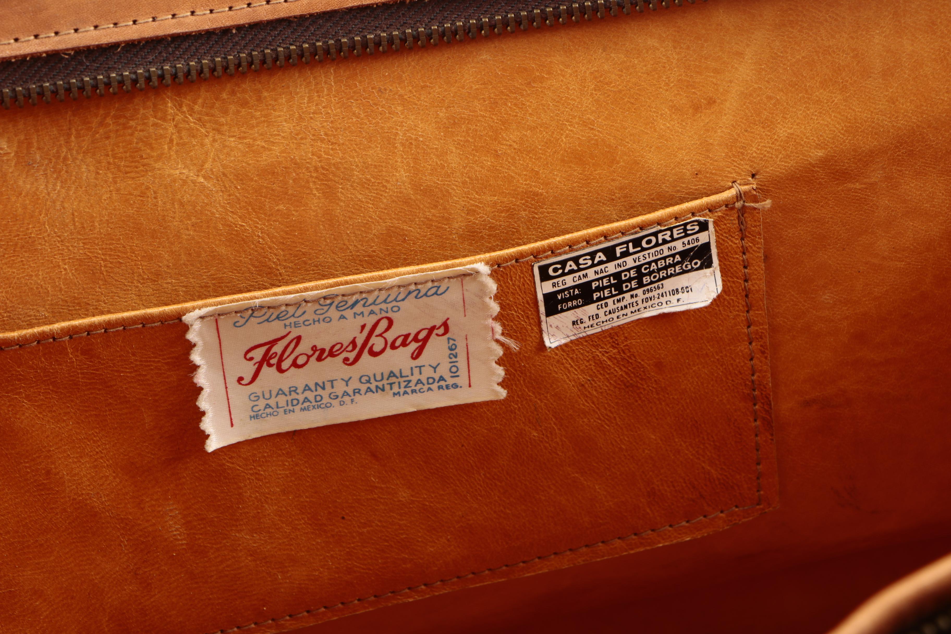 Vintage Flores' Bags Tooled Leather Handbags