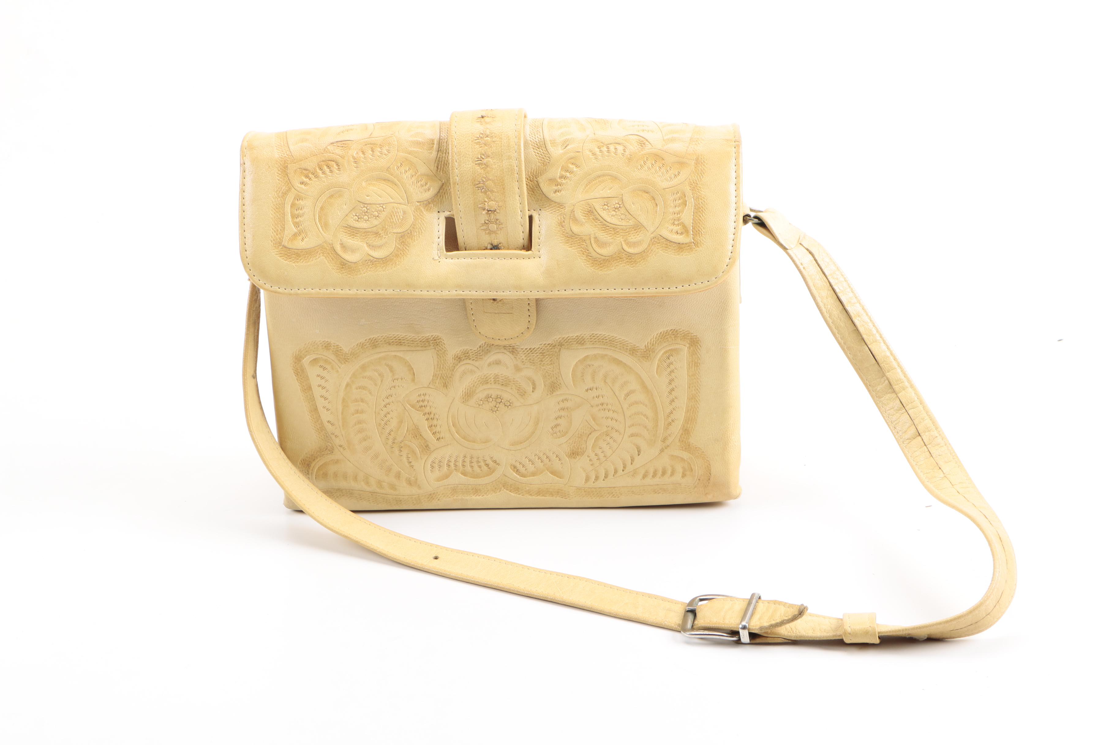 Vintage Flores' Bags Tooled Leather Handbags