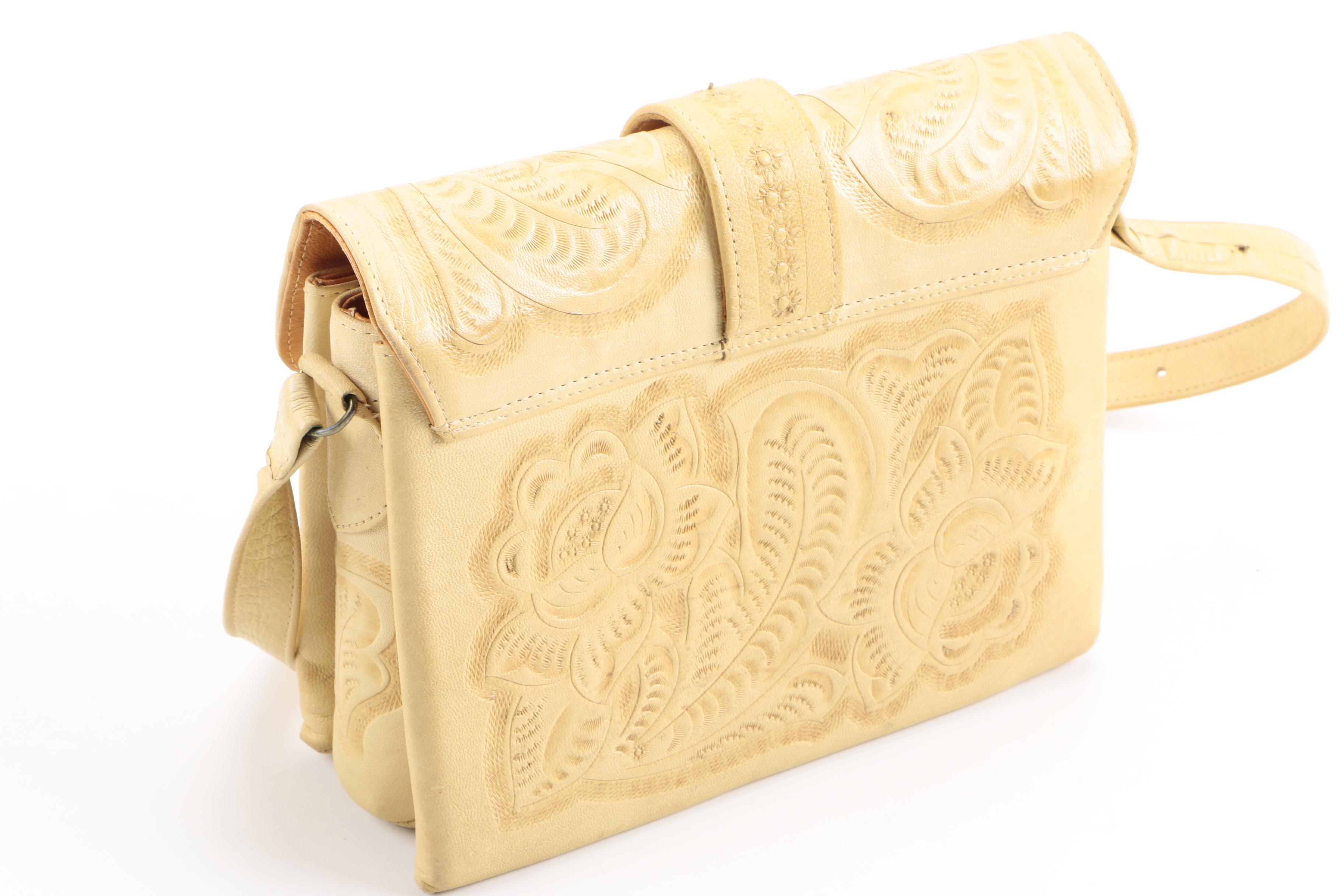 Vintage Flores' Bags Tooled Leather Handbags