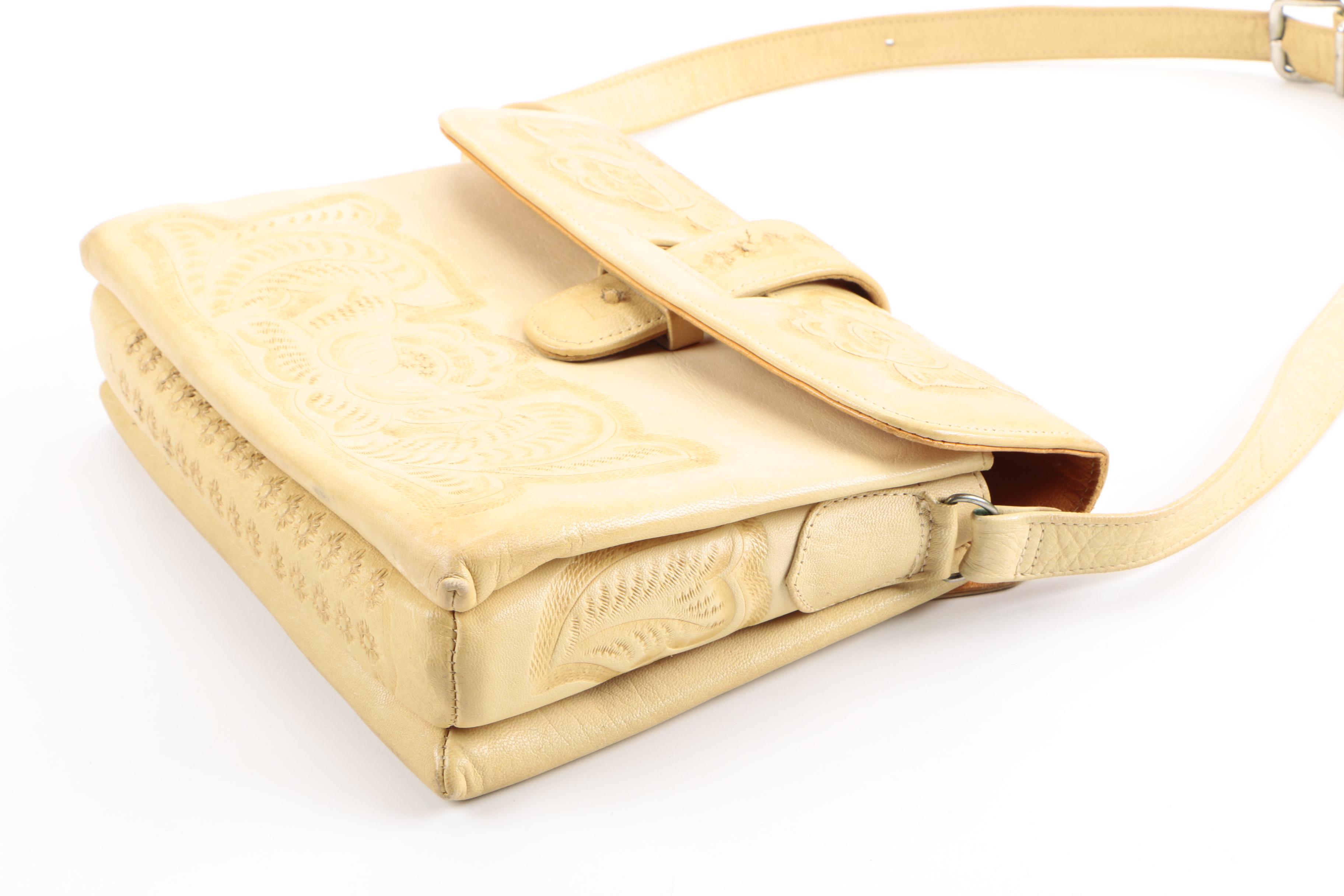 Vintage Flores' Bags Tooled Leather Handbags