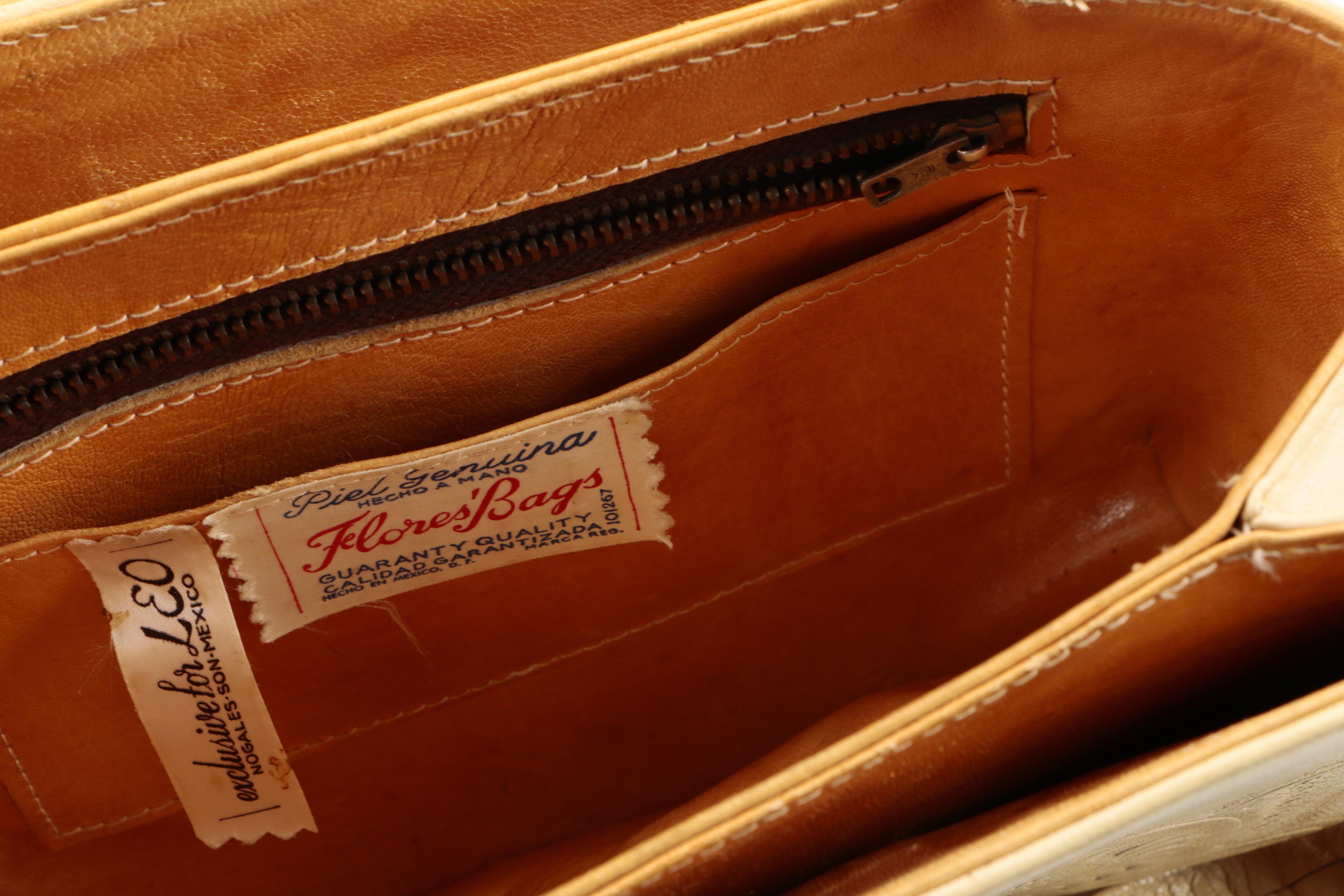 Vintage Flores' Bags Tooled Leather Handbags