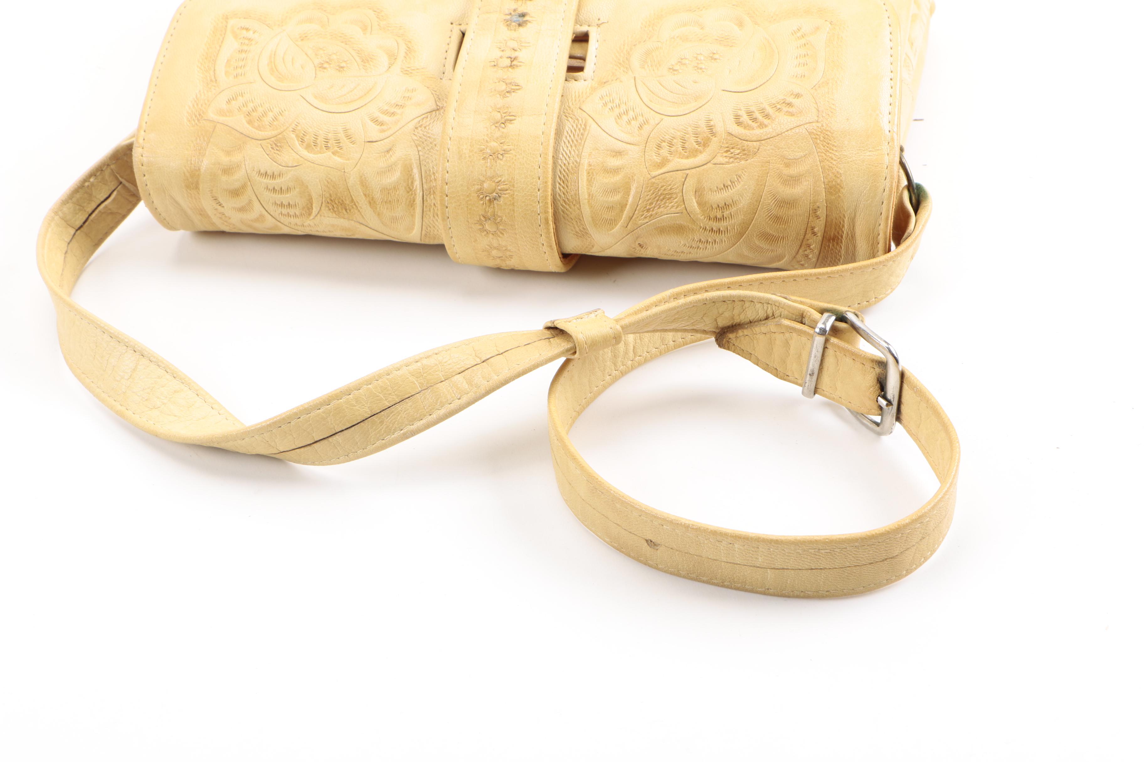 Vintage Flores' Bags Tooled Leather Handbags