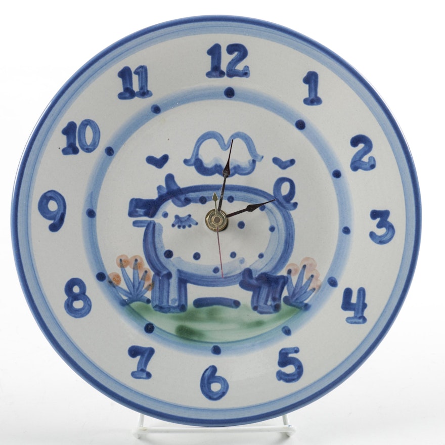 M.A. Hadley Ceramic Plate Wall Clock