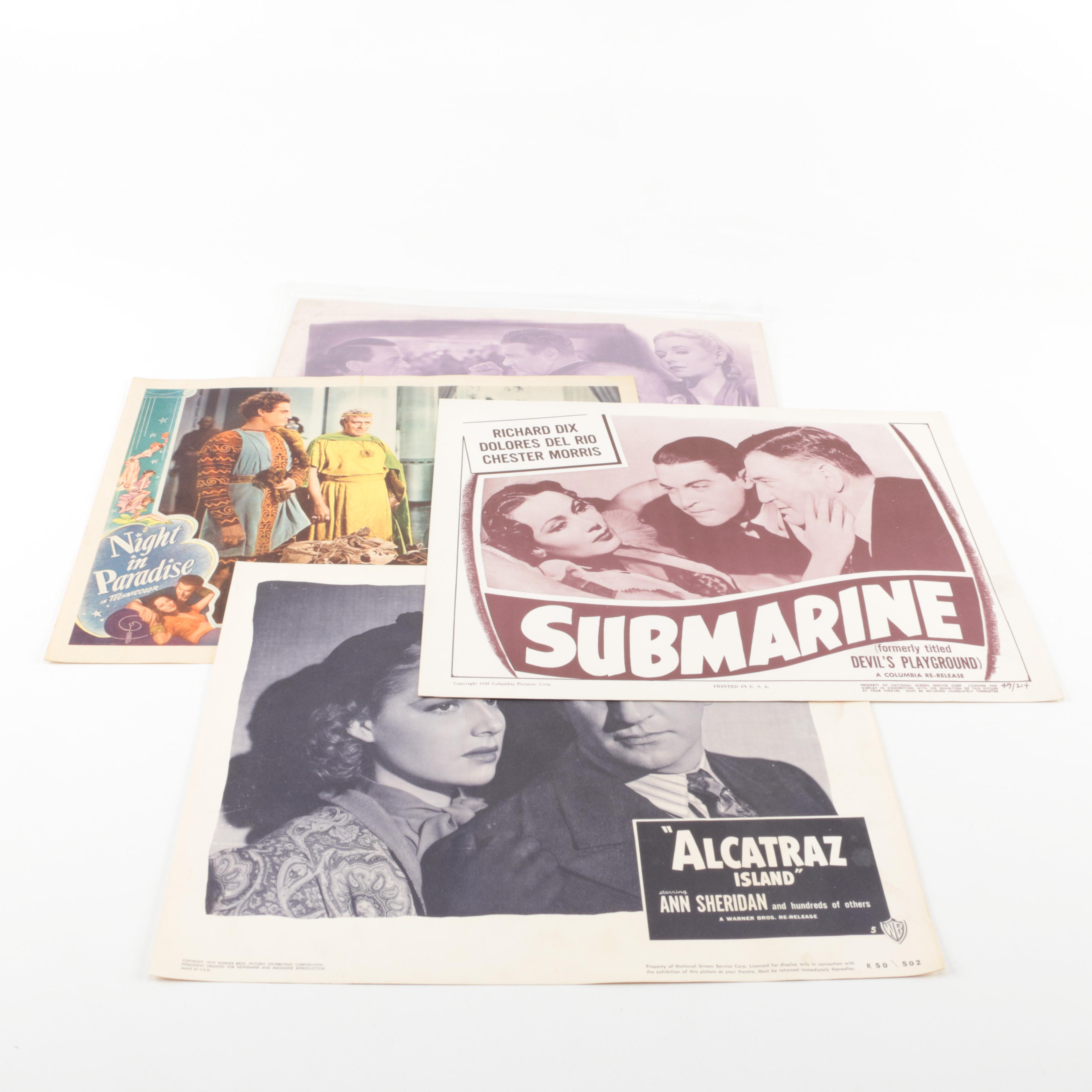 1940s–1950s Lobby Cards Including "Alcatraz Island"
