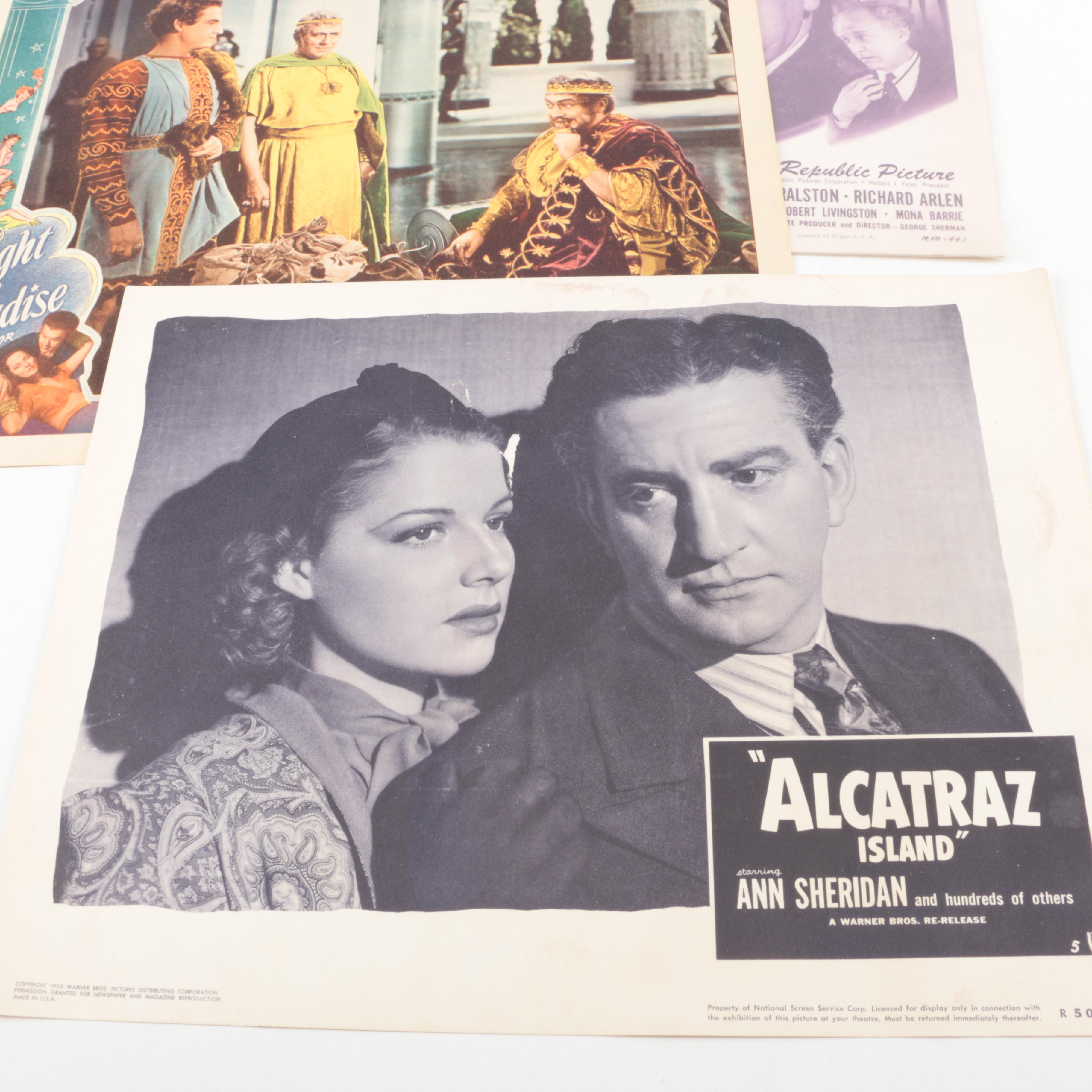 1940s–1950s Lobby Cards Including "Alcatraz Island"