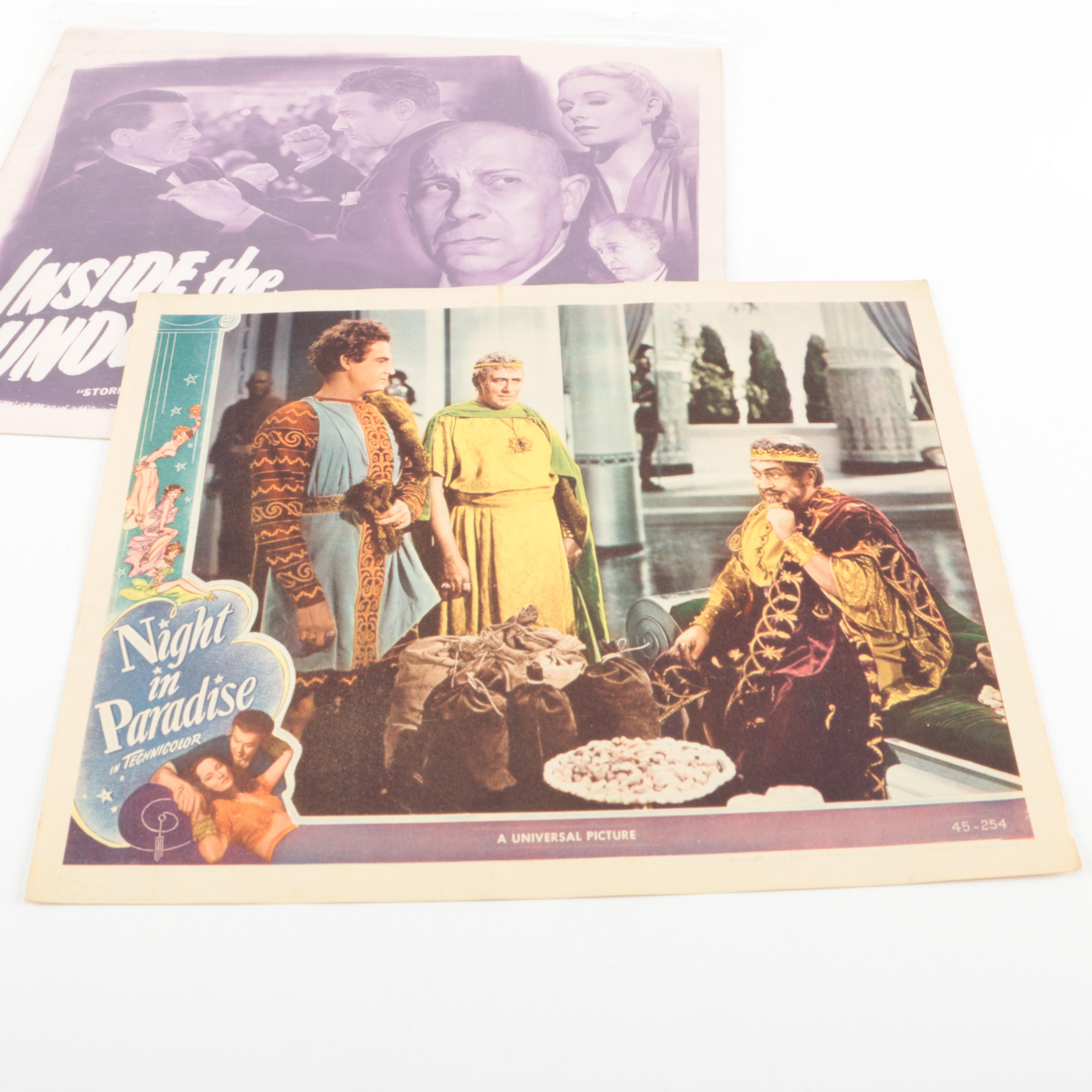 1940s–1950s Lobby Cards Including "Alcatraz Island"