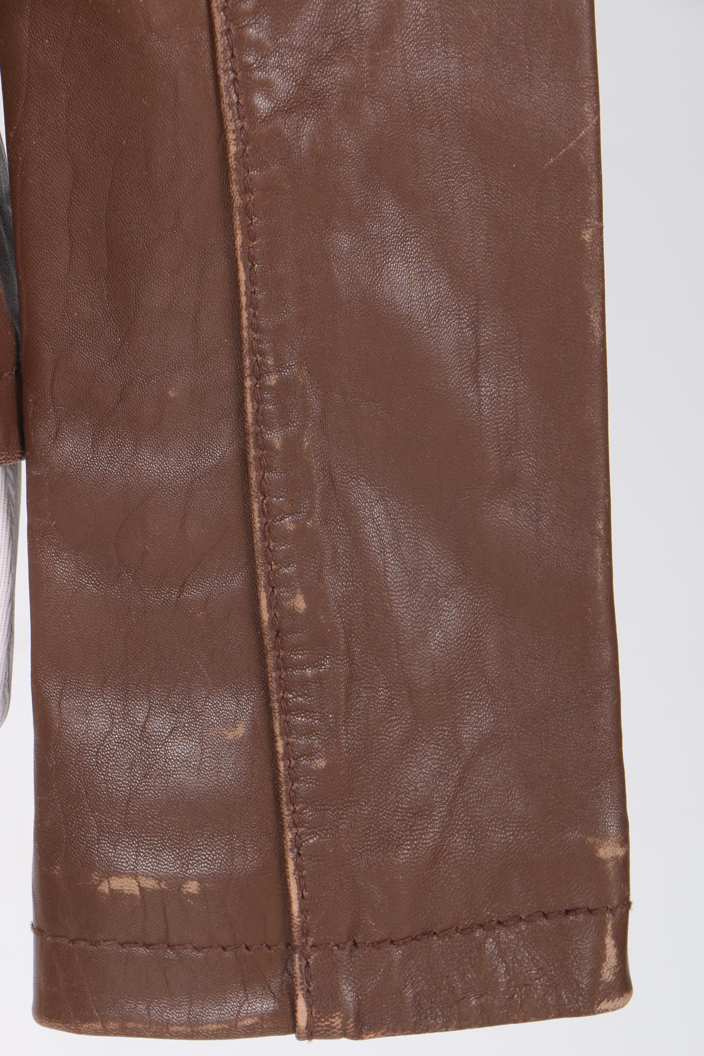 Michael Michael Kors Brown Leather Motorcycle Jacket