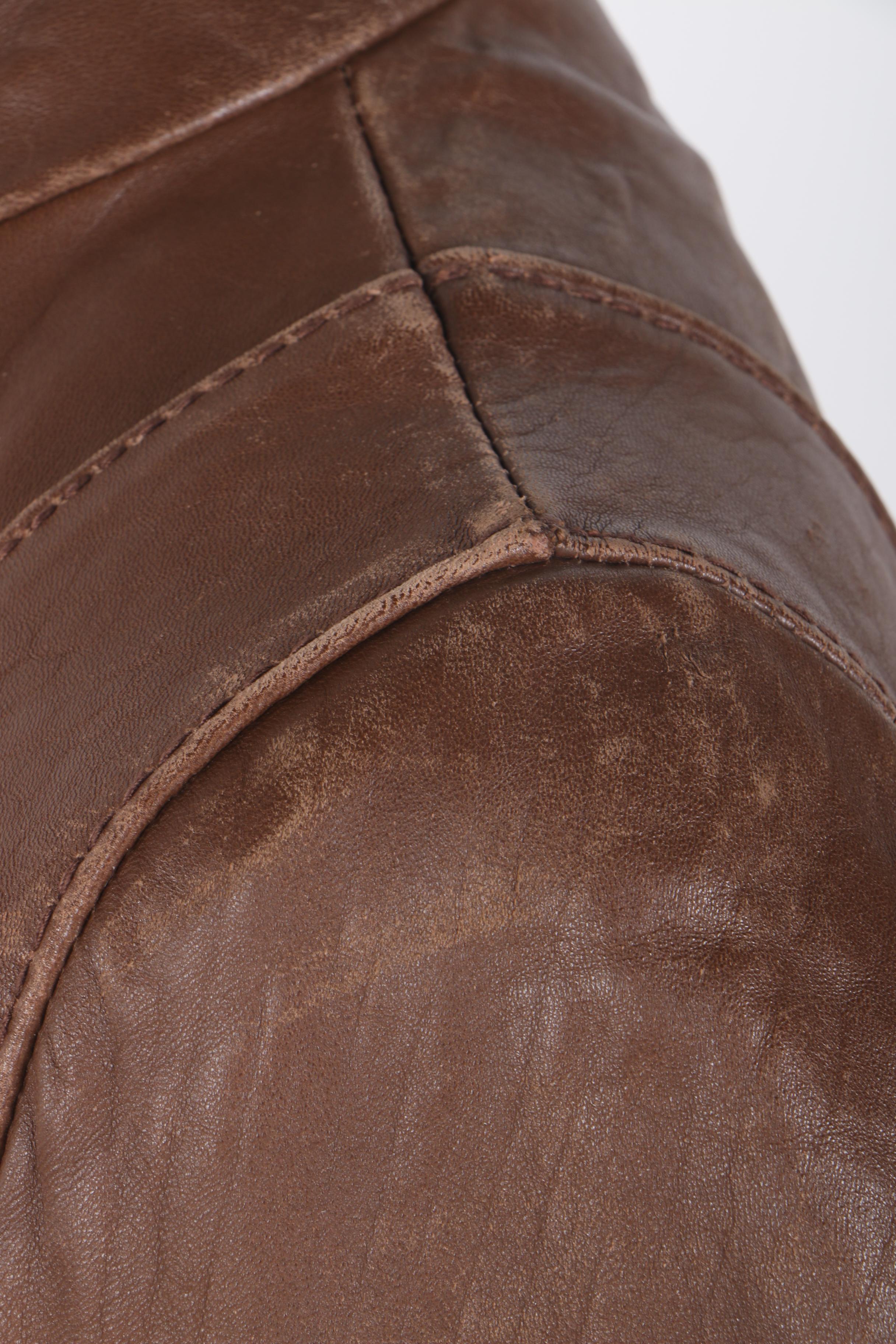 Michael Michael Kors Brown Leather Motorcycle Jacket