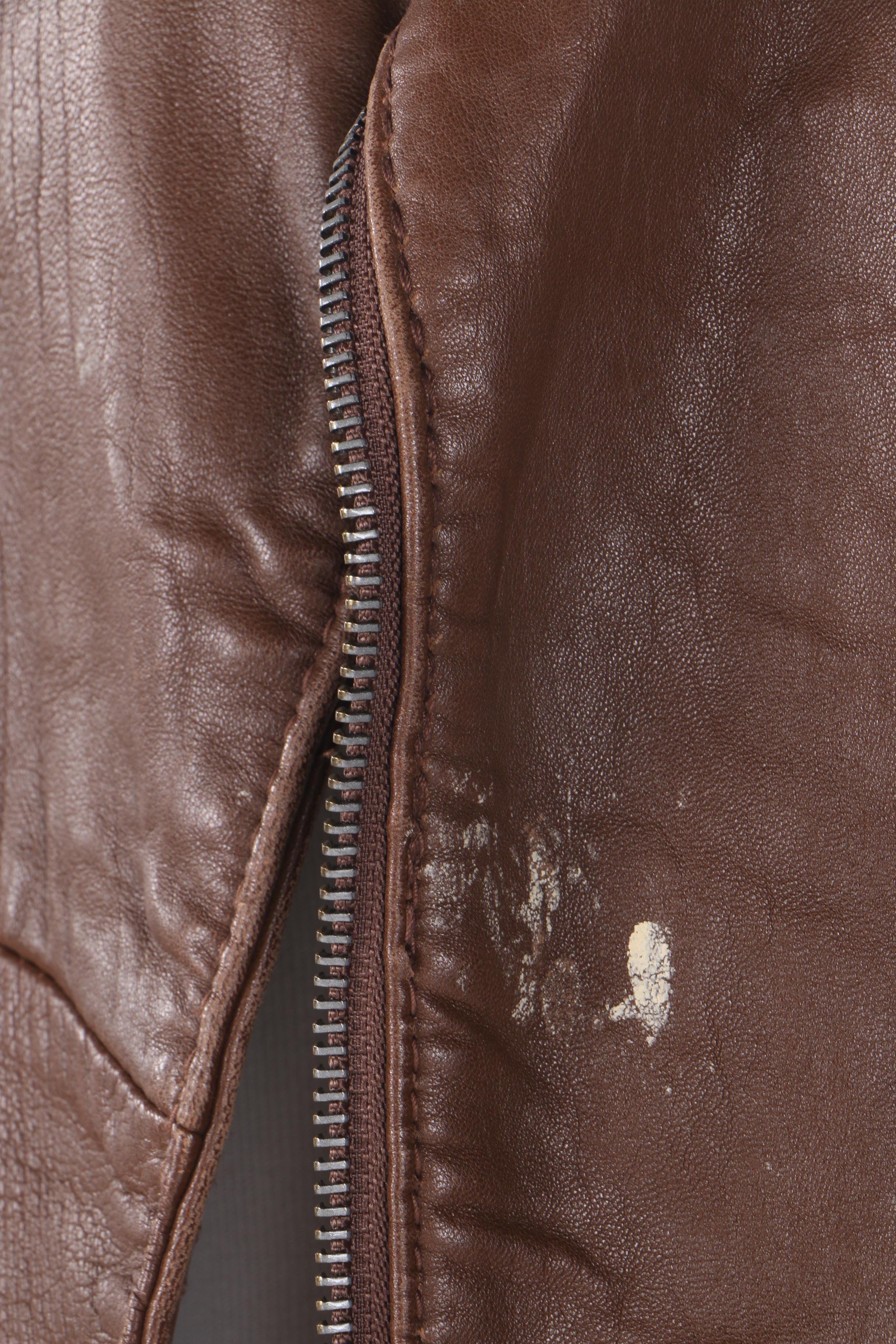 Michael Michael Kors Brown Leather Motorcycle Jacket