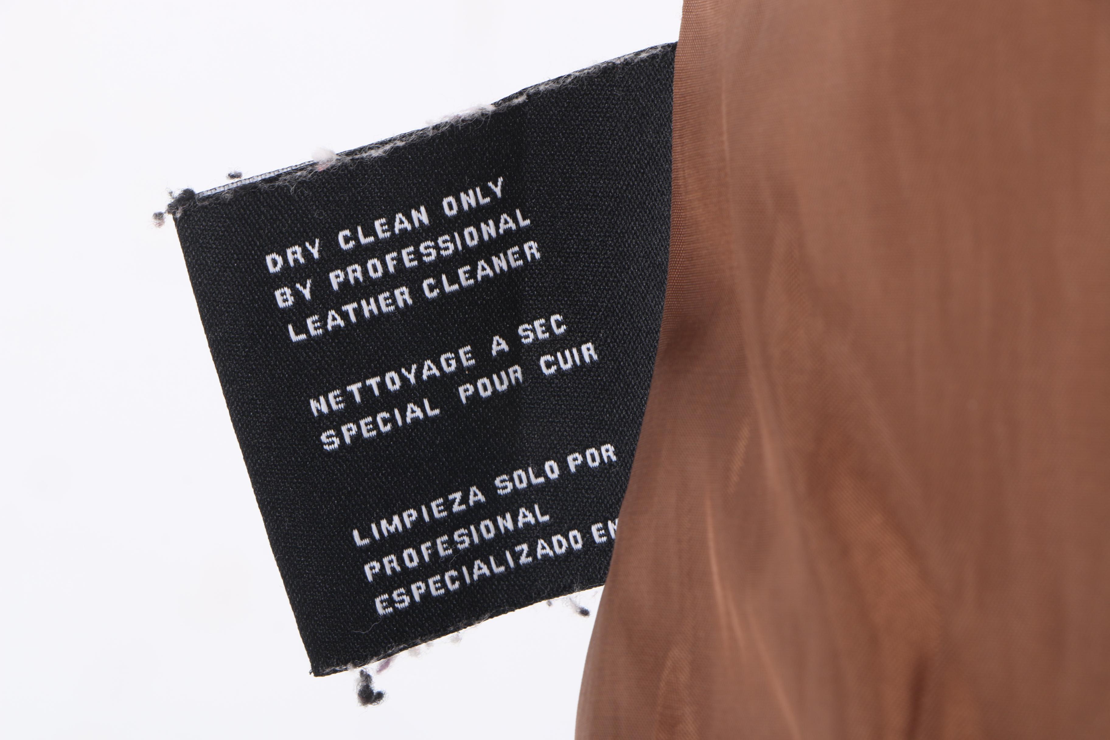 Michael Michael Kors Brown Leather Motorcycle Jacket