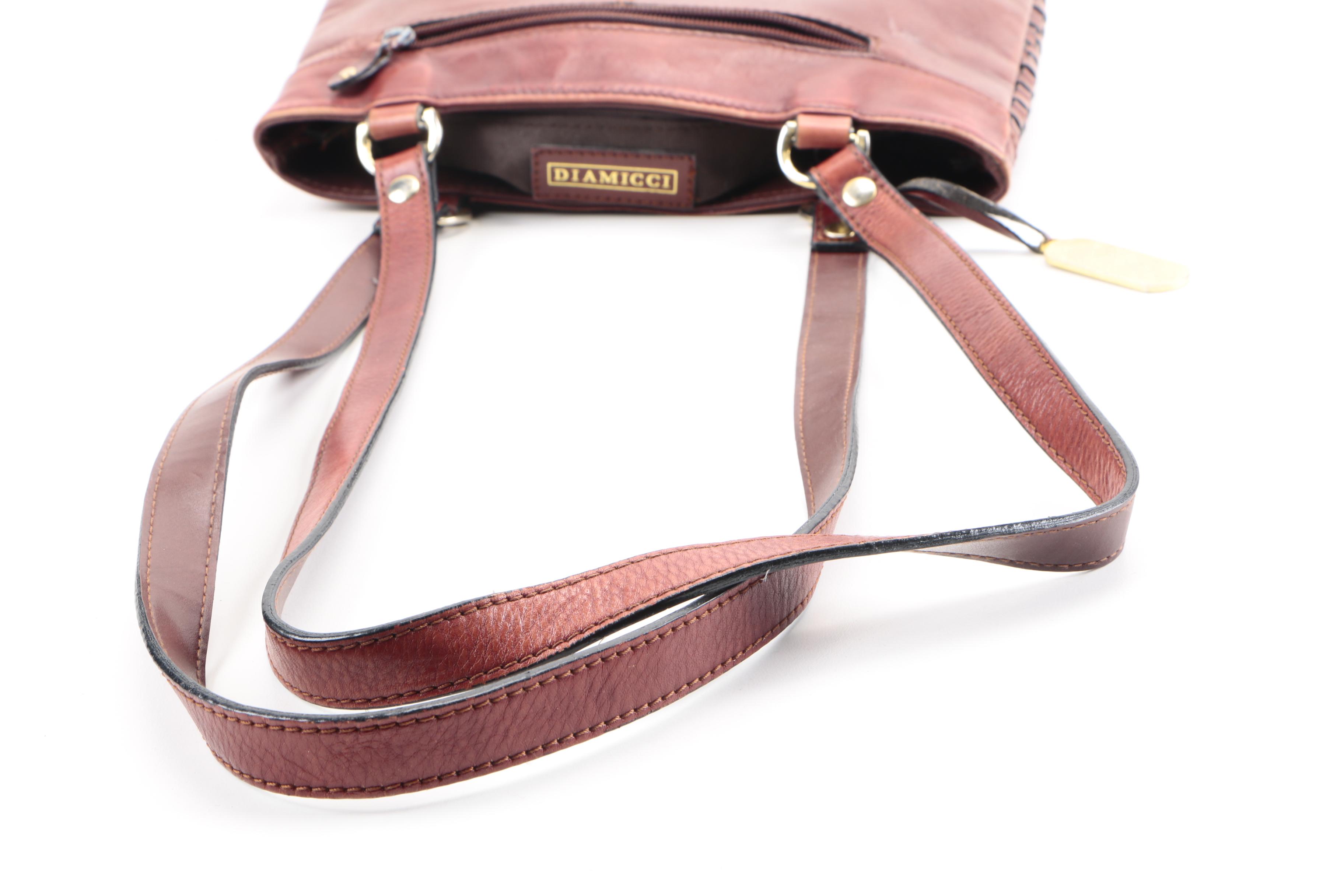 Woven Leather Shoulder Bags Including Diamicci