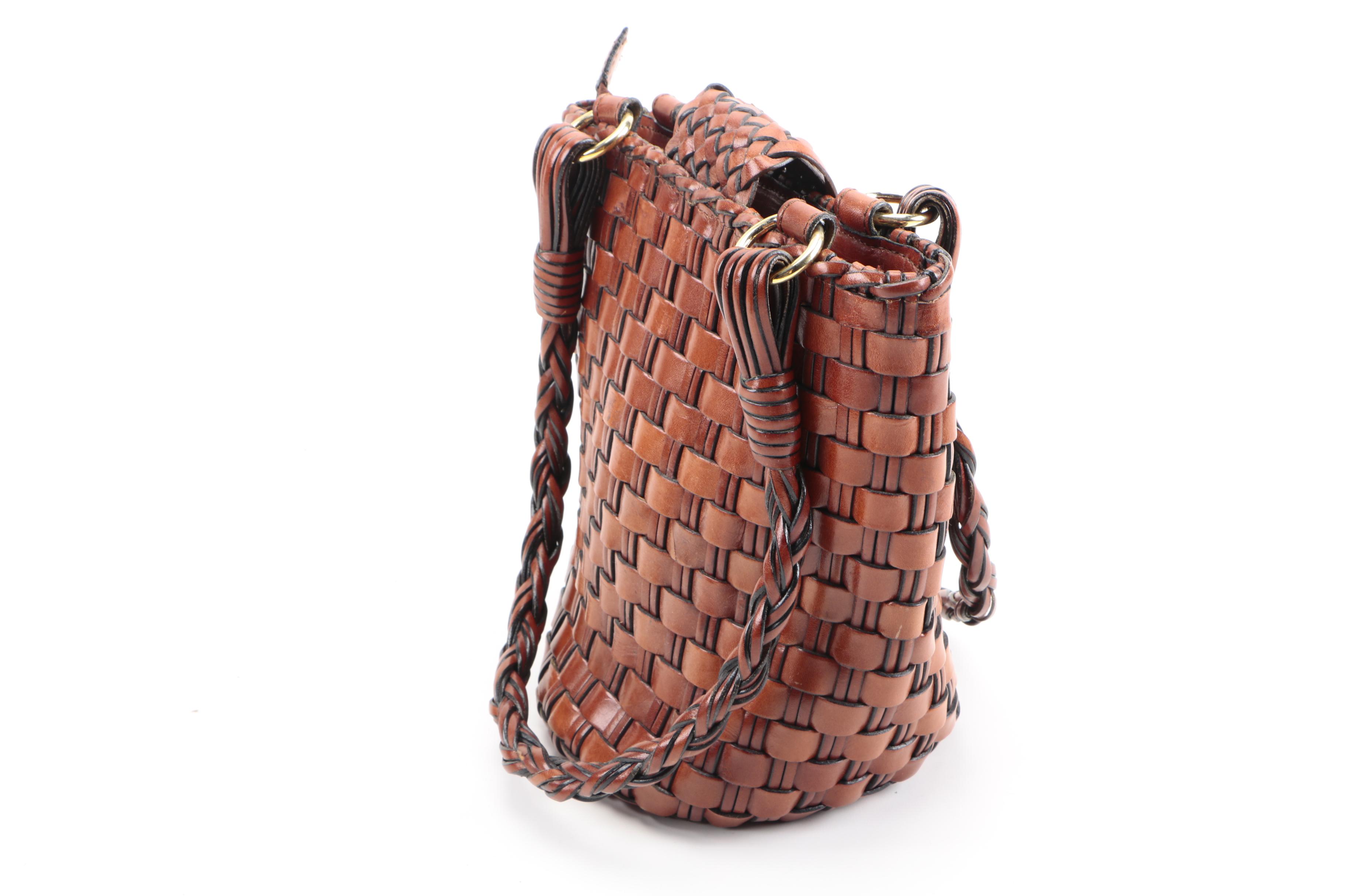 Woven Leather Shoulder Bags Including Diamicci