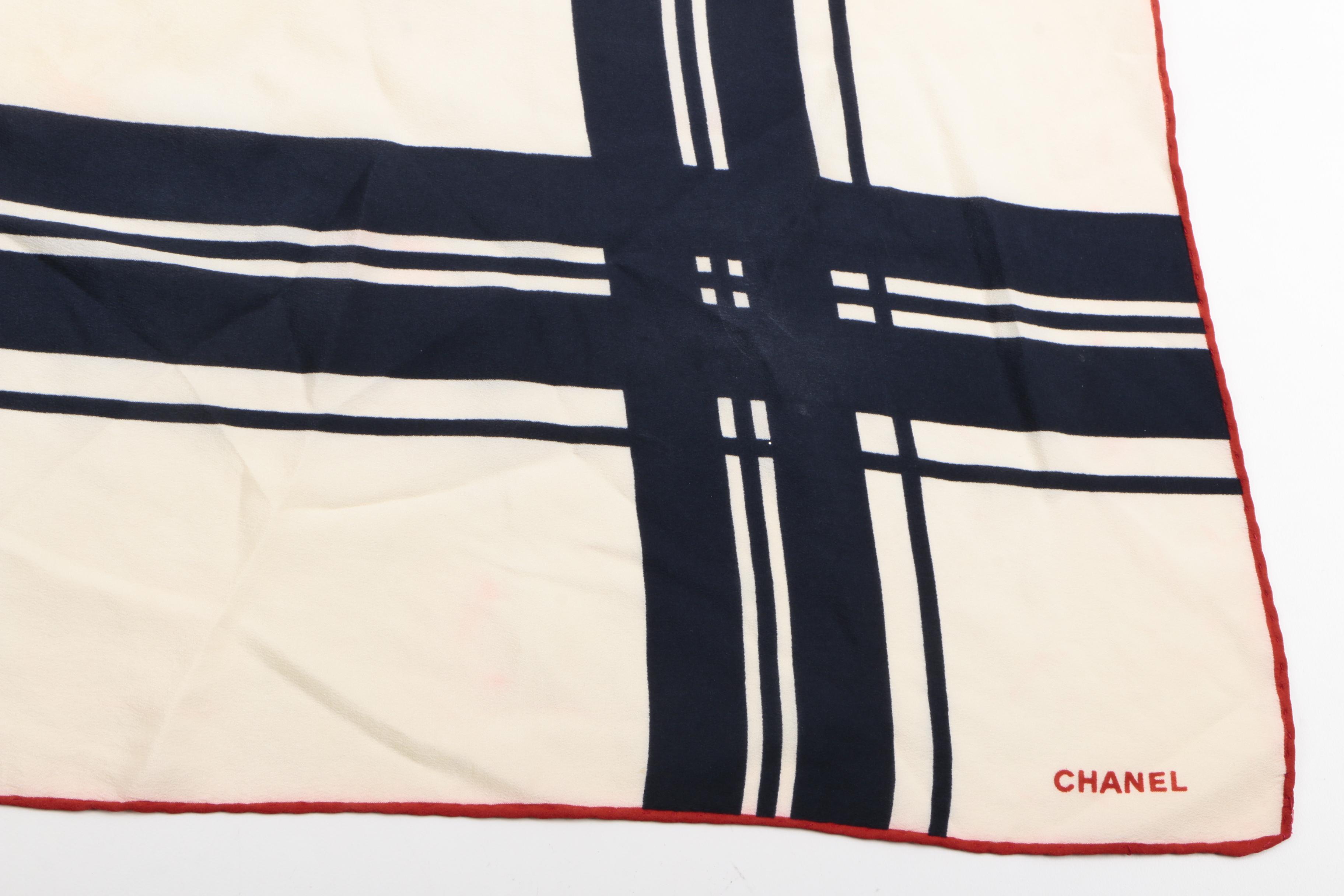 Chanel Initial Monogram Silk Scarf