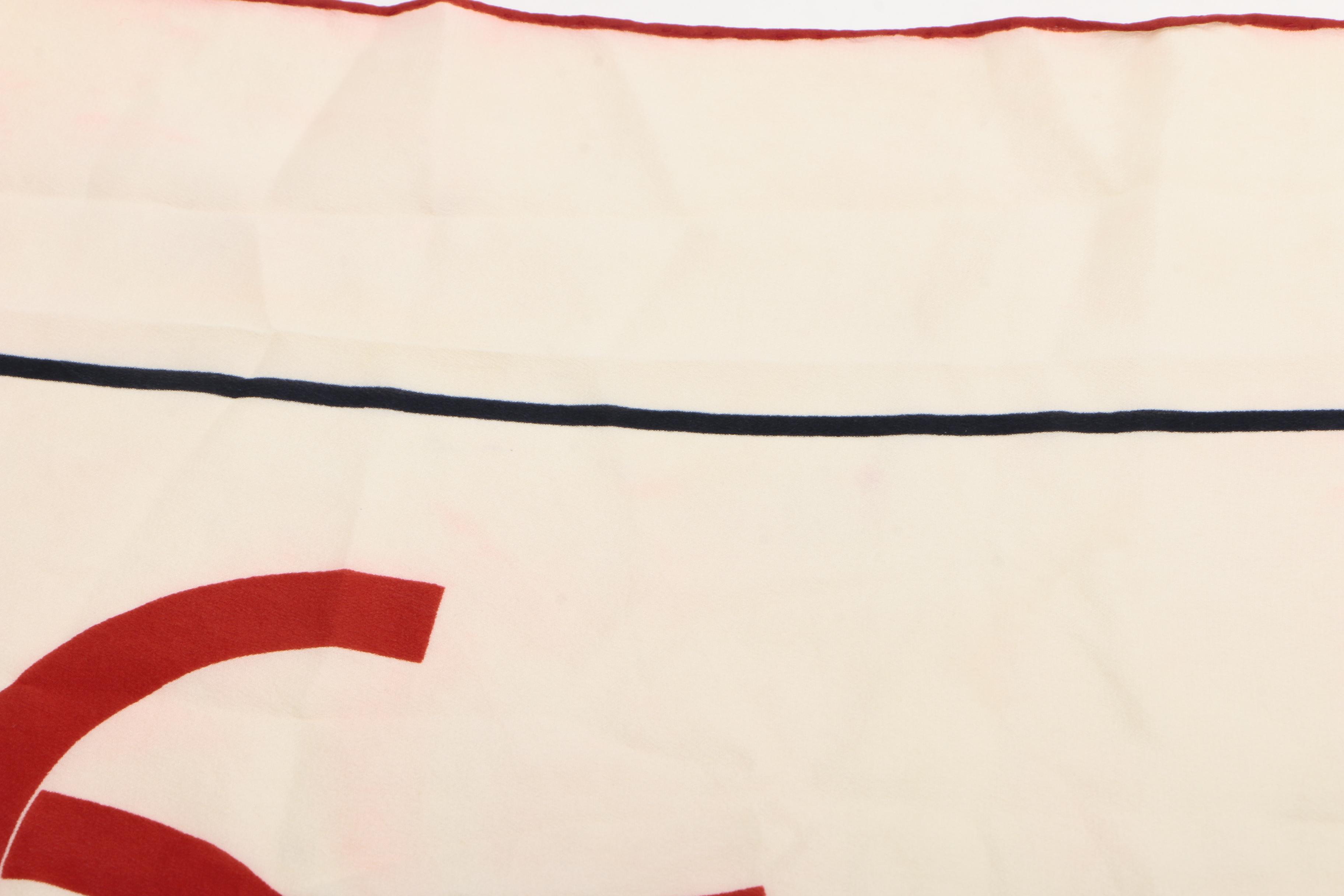 Chanel Initial Monogram Silk Scarf