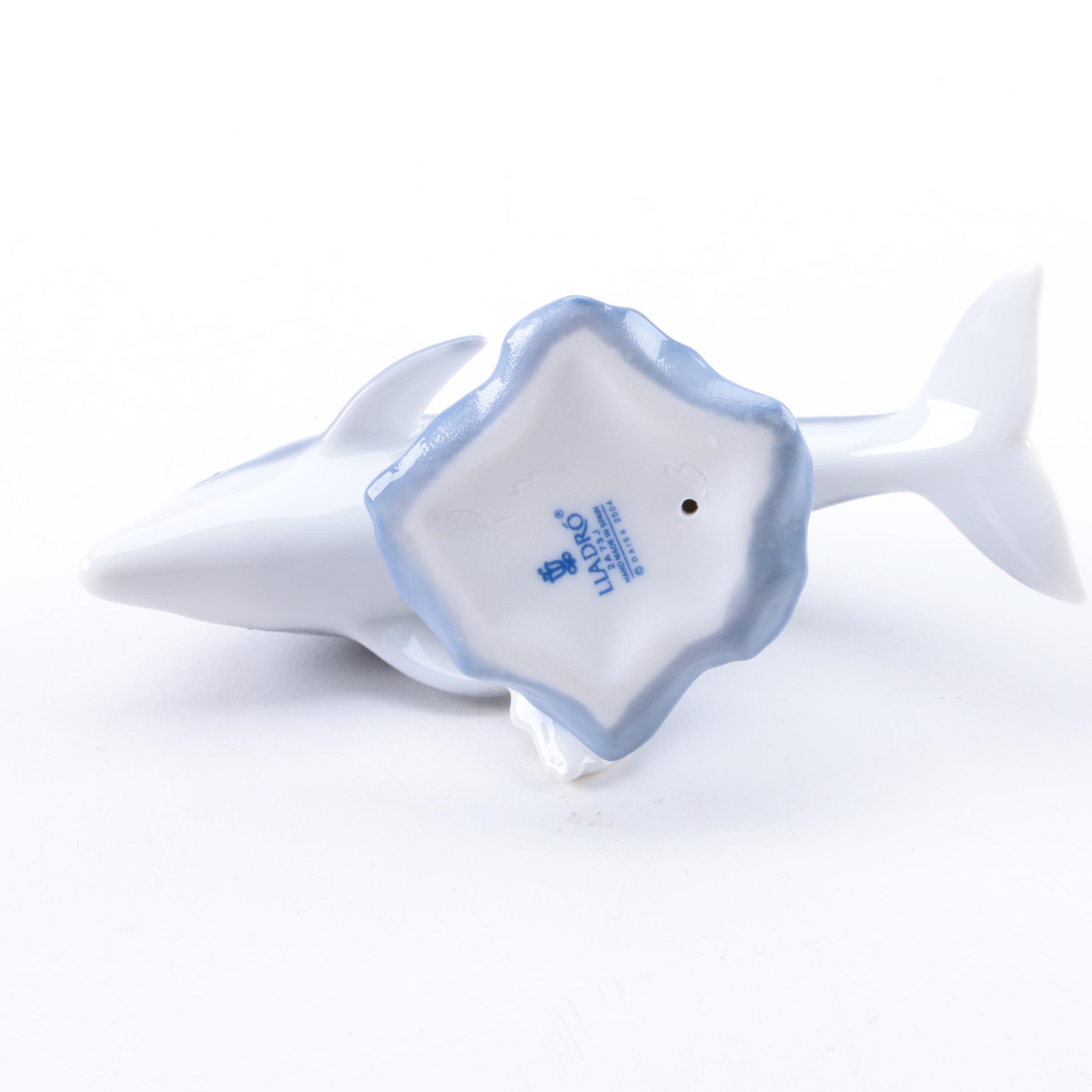 Lladro "Lucky Dolphin" Figurine #8804 from the "Knocks on Wood Collection"