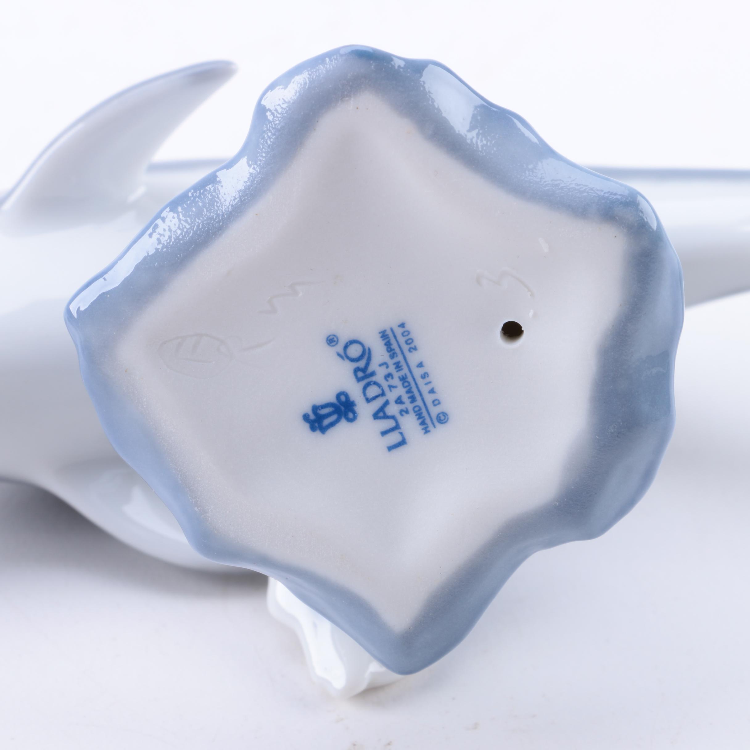 Lladro "Lucky Dolphin" Figurine #8804 from the "Knocks on Wood Collection"