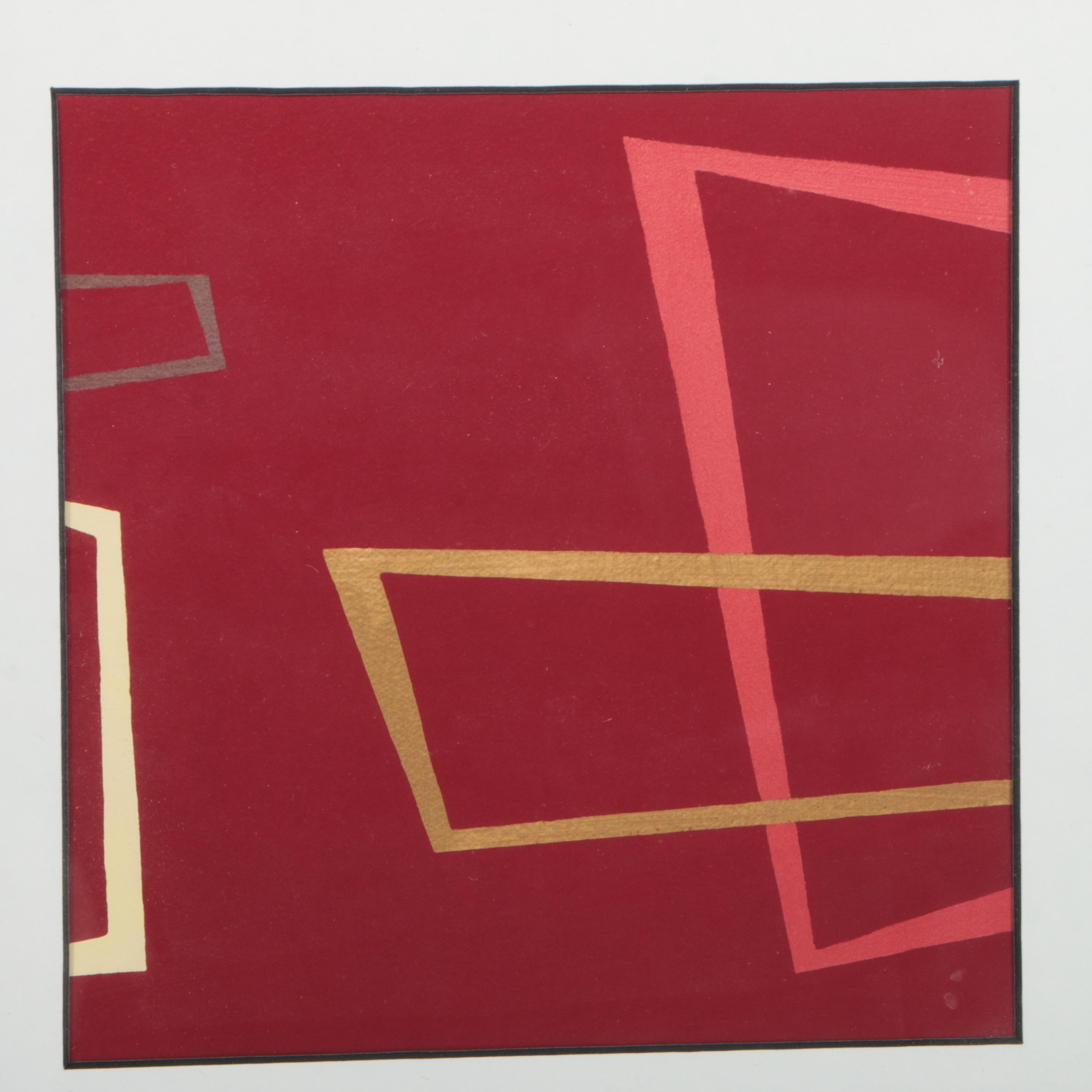 Reproduction Print After Lindsay Hill Abstract Diptych