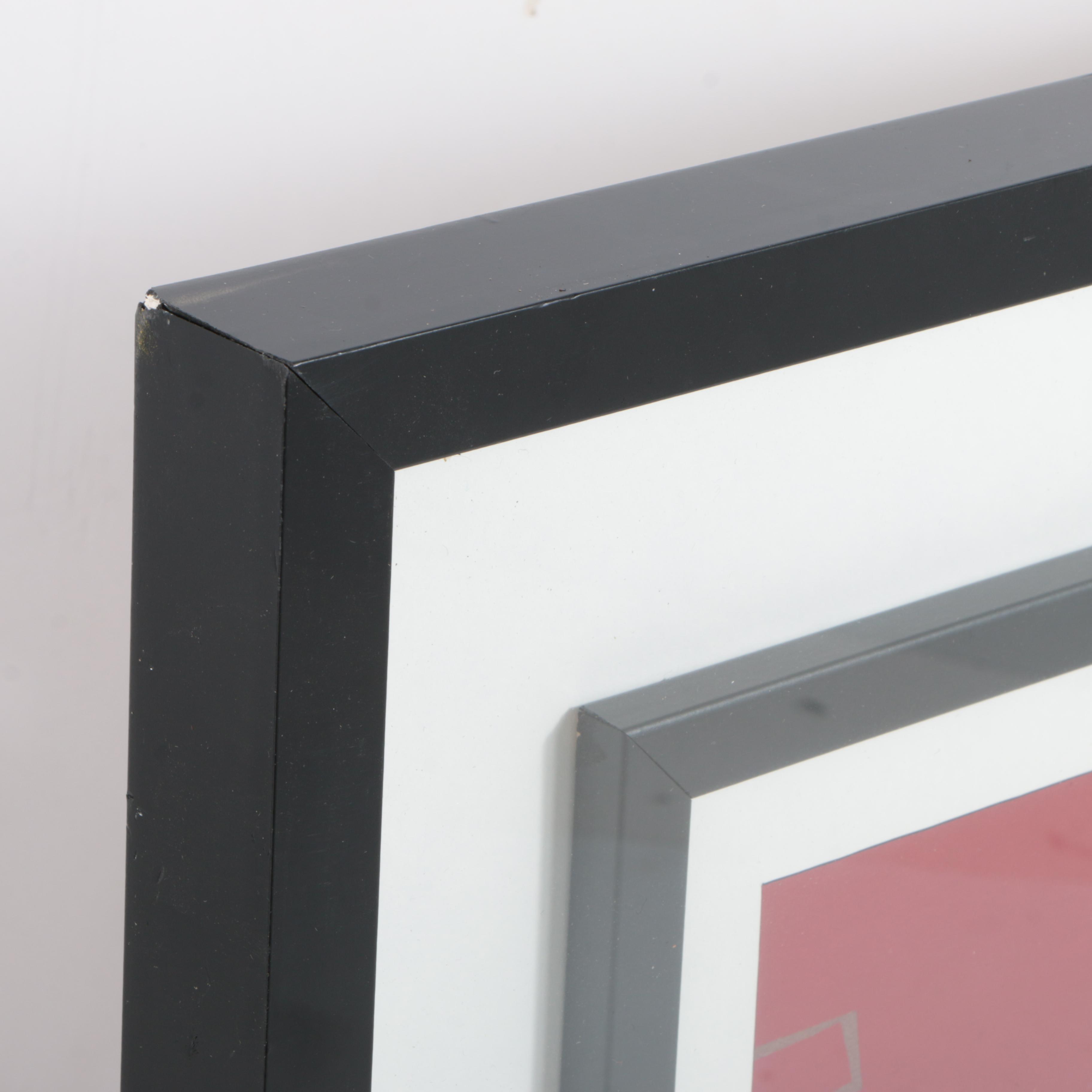 Reproduction Print After Lindsay Hill Abstract Diptych