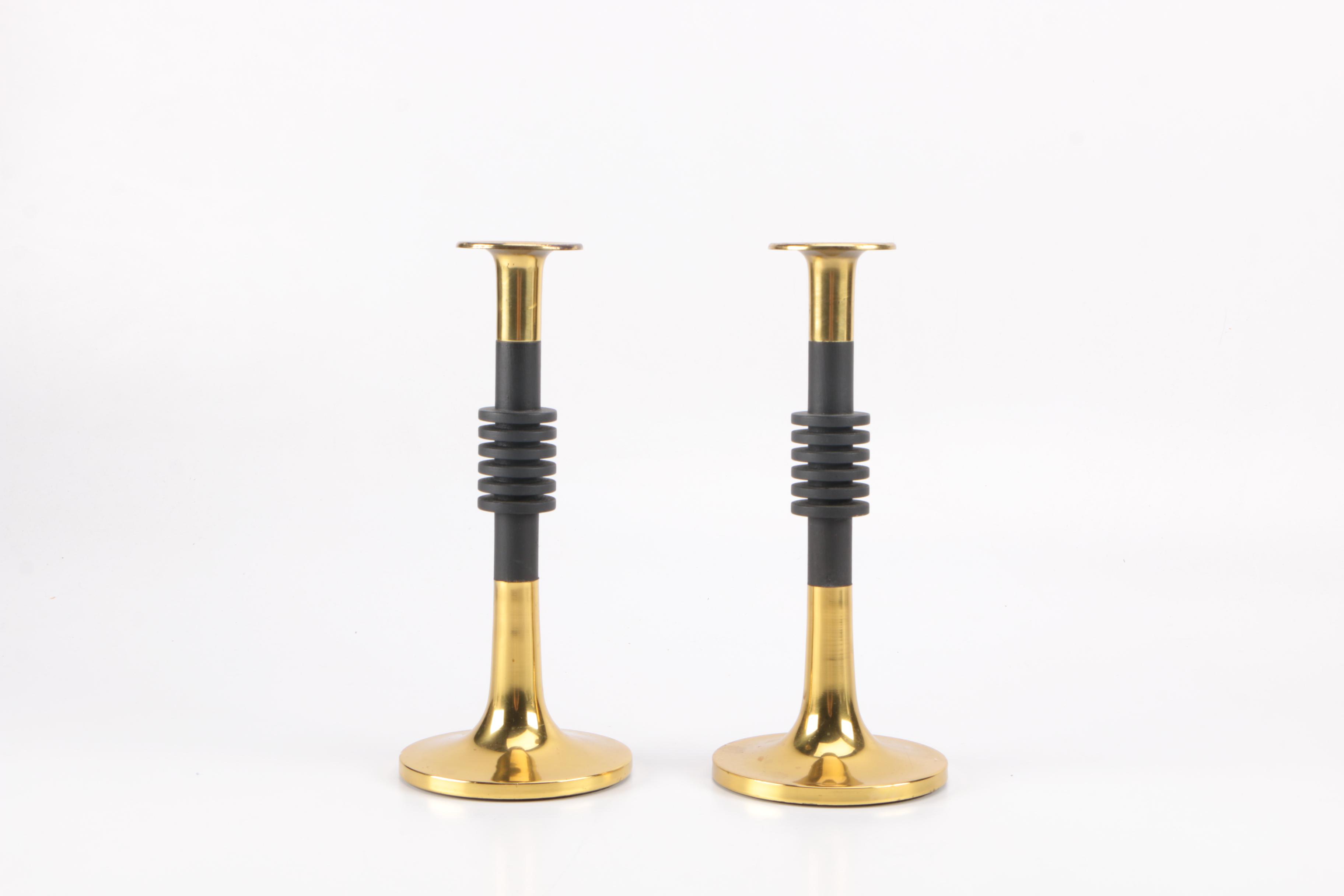 Modern Style Brass Candlesticks