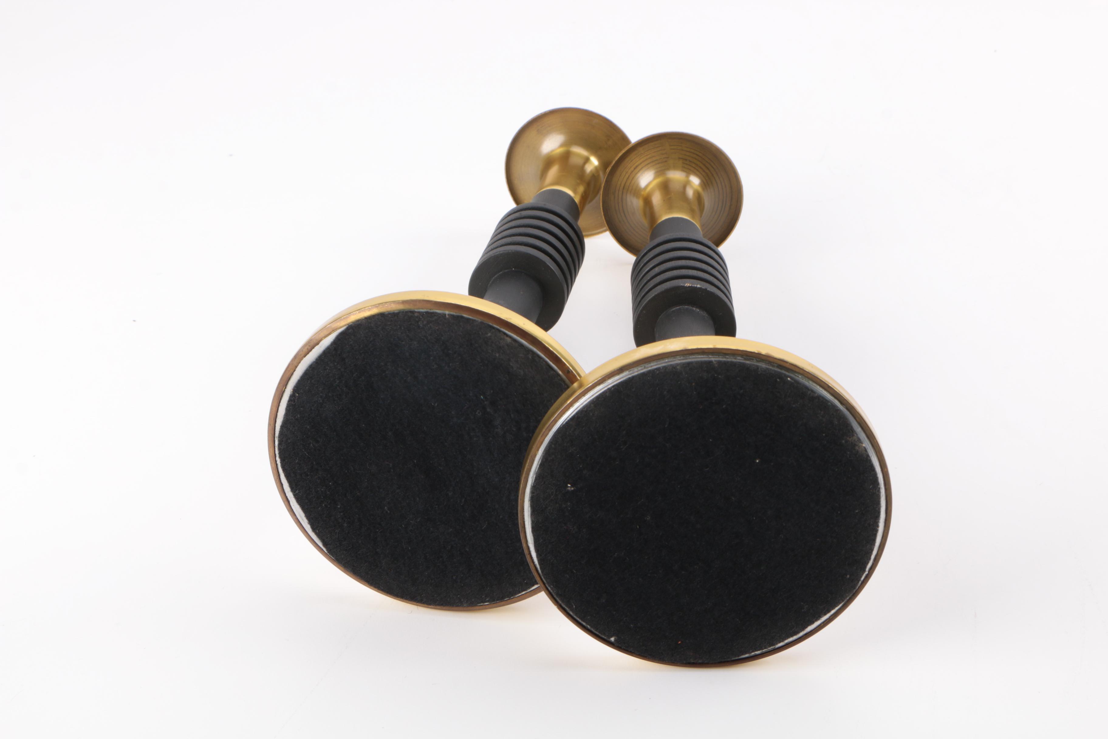 Modern Style Brass Candlesticks