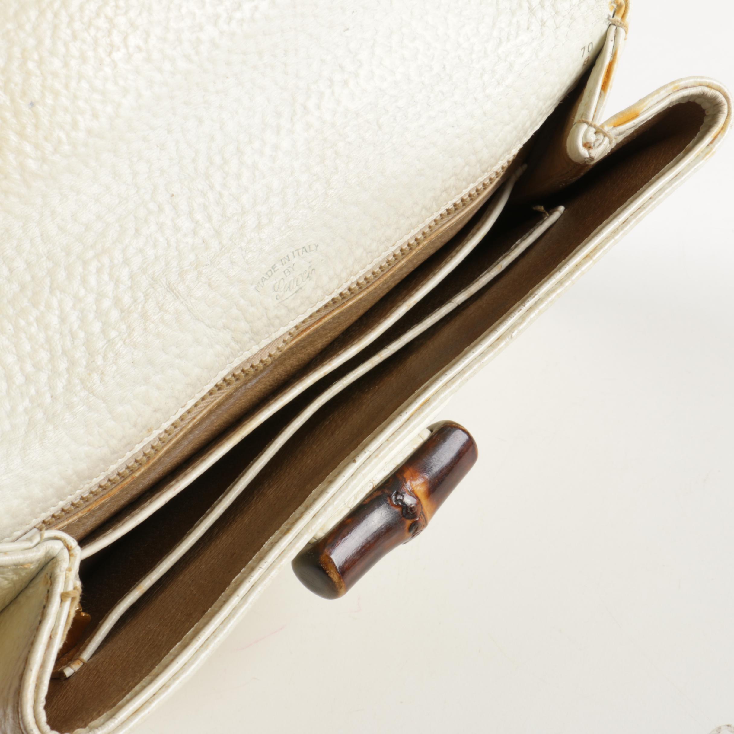 Gucci Cream Leather Handbag