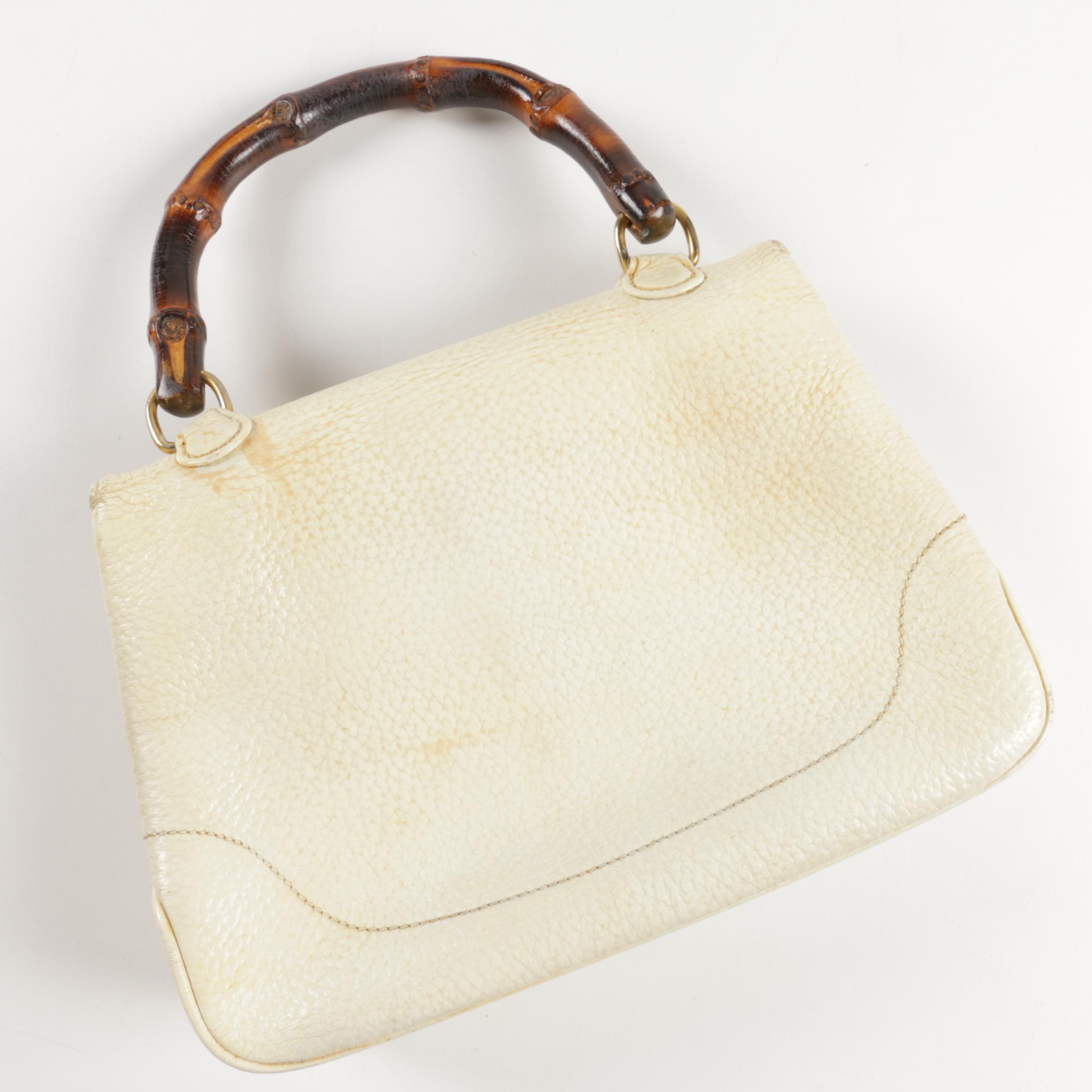 Gucci Cream Leather Handbag