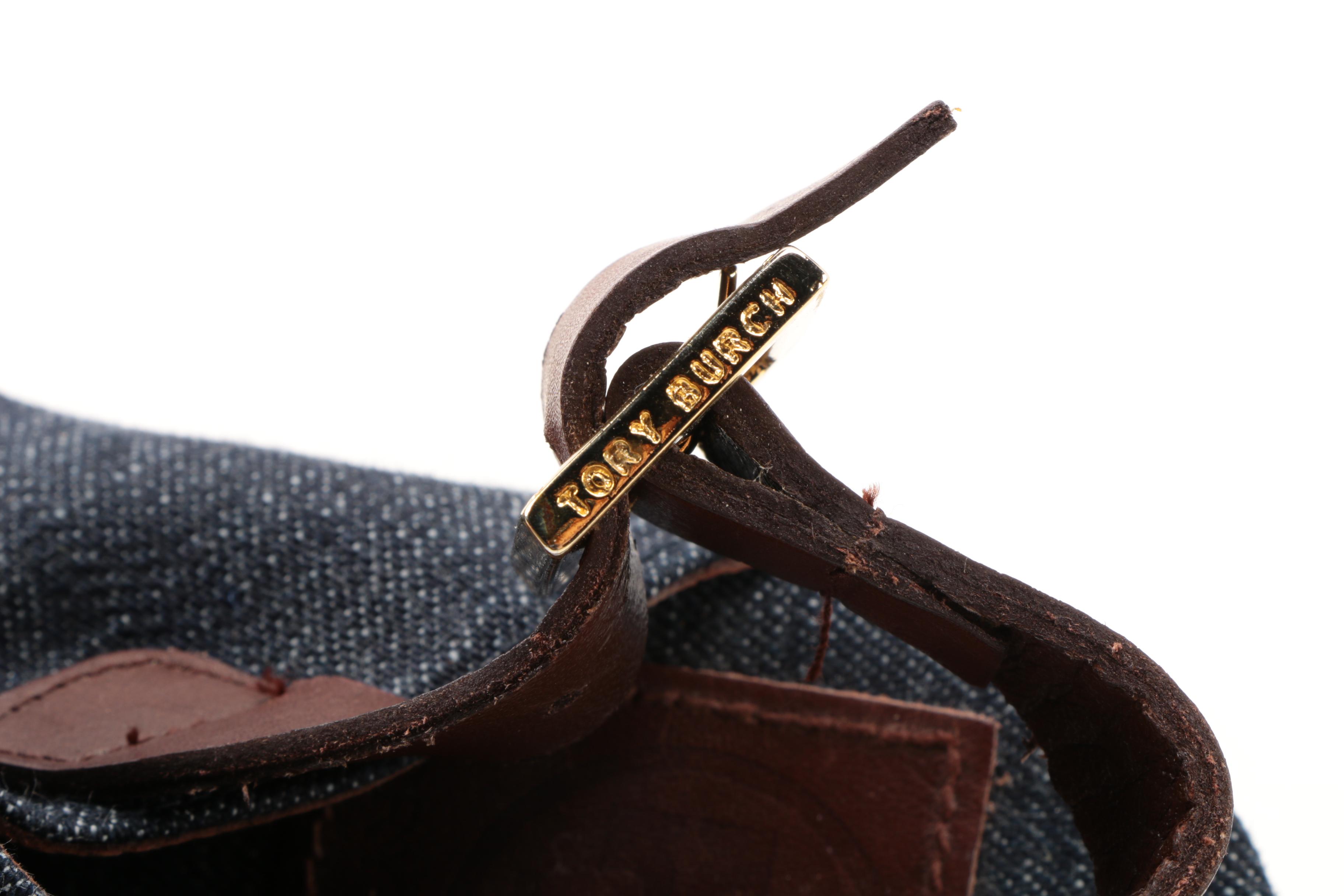 Pair of Tory Burch Gray Espadrille Wedges